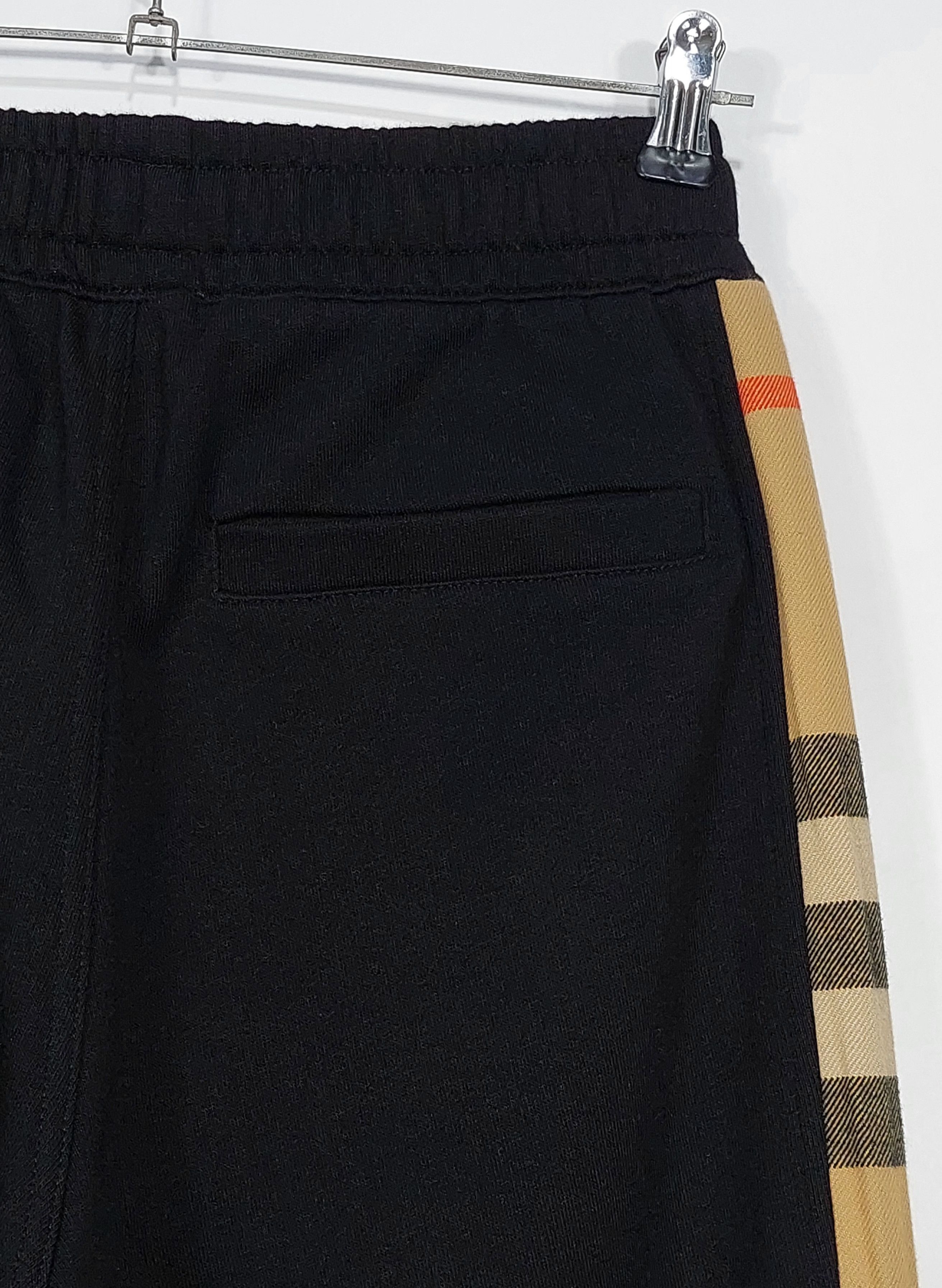 Burberry check-panelled track pants - black S Size US 32 / EU 48 - 9 Thumbnail