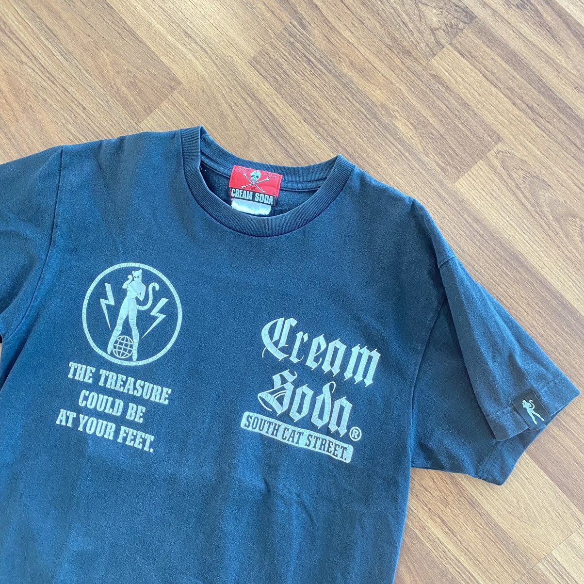 Japanese Brand Thrashed Faded Vintage Y2K Cream Soda ERD GRUNGE T-SHIRT Size US M / EU 48-50 / 2 - 4 Thumbnail