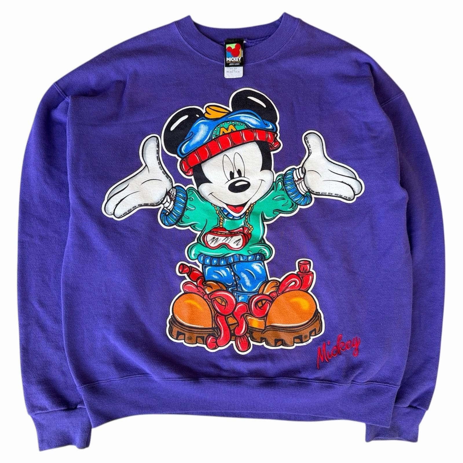 Disney 90s Mickey Mouse Disney Ski Snowboard Sweatshirt Purple OSFA Size US XL / EU 56 / 4 - 1 Thumbnail