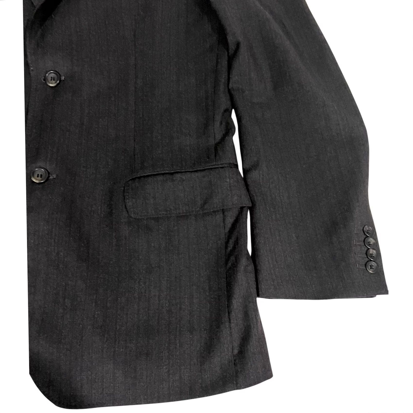 Vintage Ermenegildo Zegna Cloth Blazer Mens 46 Dark Gray Pinstripe Wool JP Dumont 2 Piece Blazer Men Gray Wool 46 Mens Size 46R - 4 Thumbnail