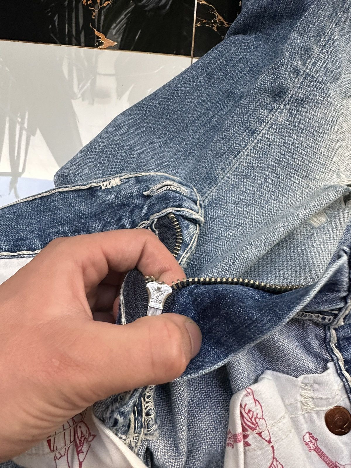 True Religion × Vintage TRUE RELIGION VINTAGE RETRO JAPAN JEANS Size US 31 - 17 Thumbnail