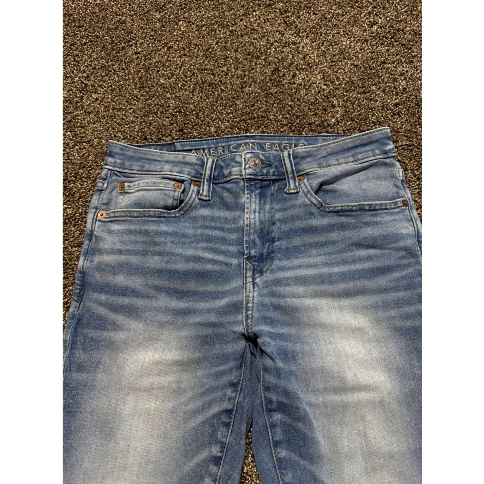 American Eagle Outfitters American Eagle Outfitters Jeans Adult 31 Blue Denim Cotton 5-Pocket Skinny Mid Rise Inseam 32 Air Flex 360 Mens Size US 31 - 2 Thumbnail