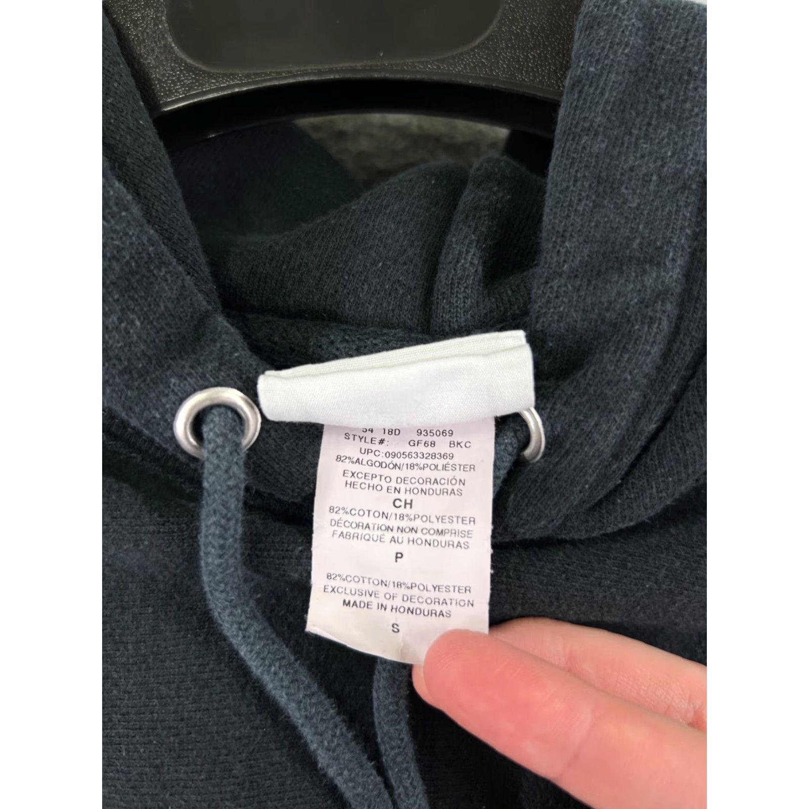 Champion Champion Hoodie Men Adult Small Black Reverse Weave Sweatshirt Logo Pullover Regular Cotton Blend Jersey Knit Size US S / EU 44-46 / 1 - 4 Thumbnail