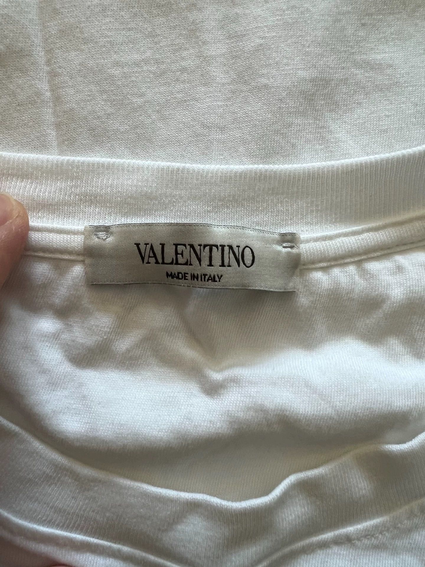 Valentino Valentino White Oversized Side Logo T-Shirt M Size US M / EU 48-50 / 2 - 4 Thumbnail
