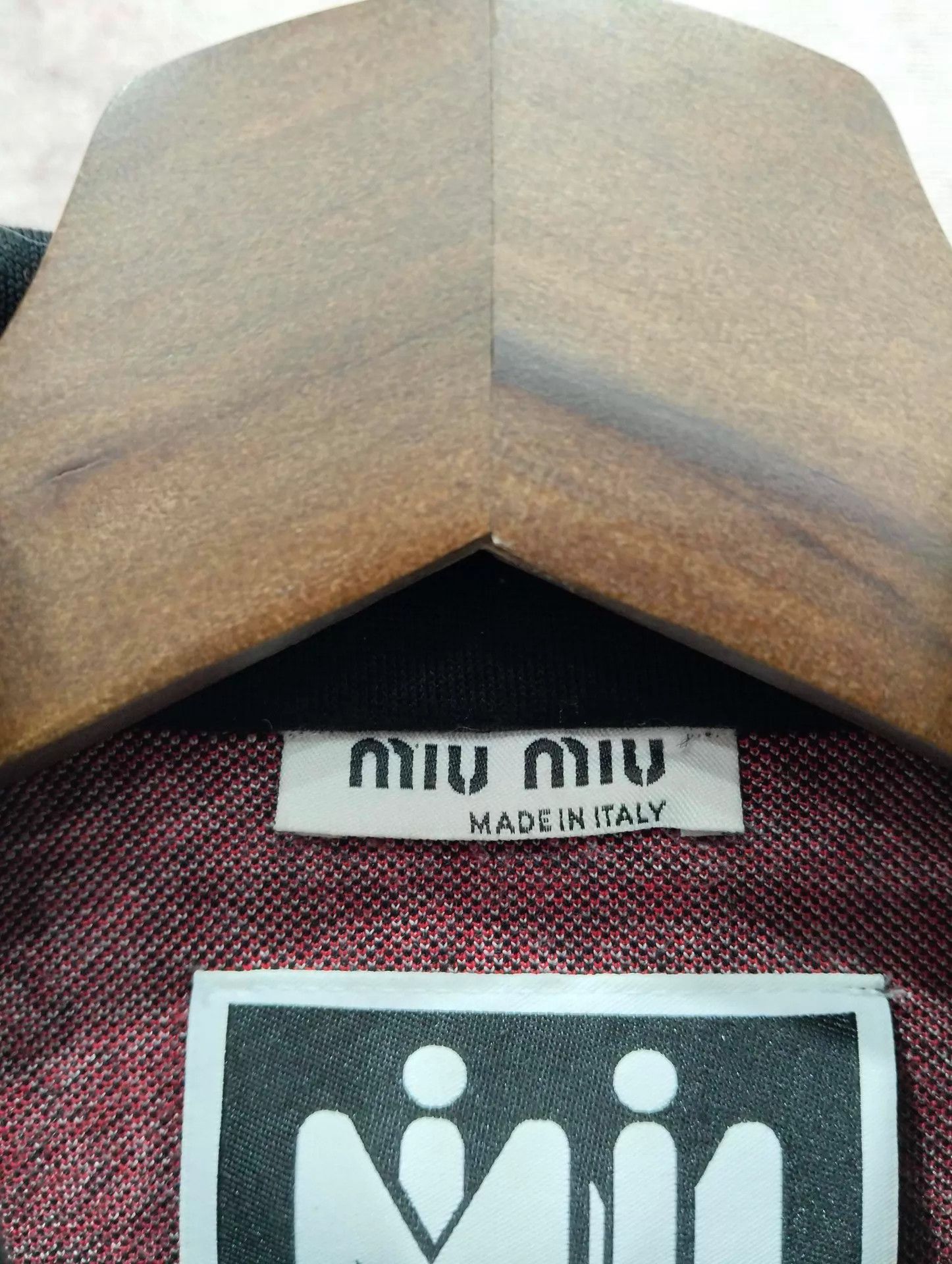 Miu Miu MIU MIU burgundy logo jacquard jacket S Size S / US 4 / IT 40 - 4 Thumbnail