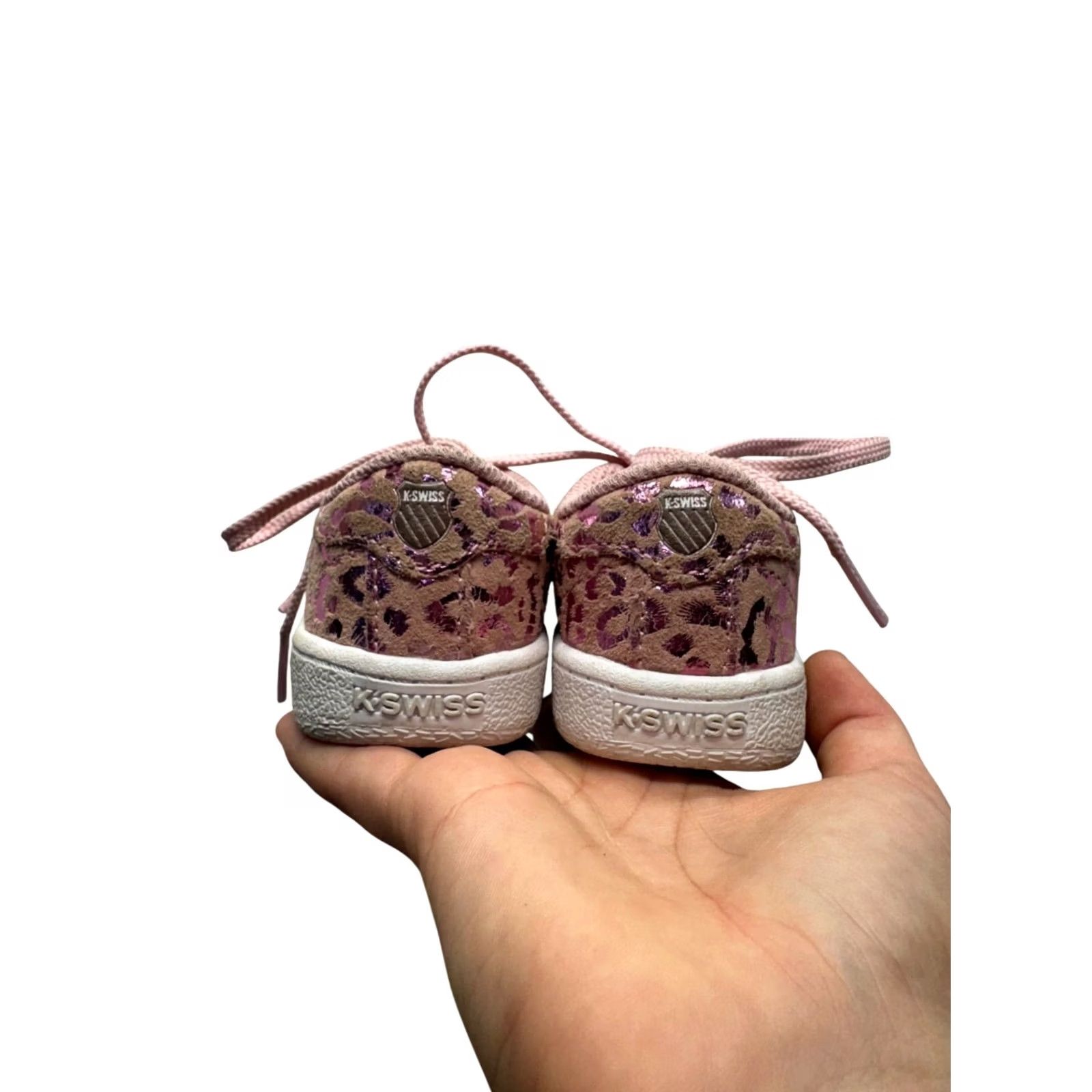 Pinko K Swiss Infant Pink Metallic Leopard Print Low Top Sneakers #9643 Size M / US 6-8 / IT 42-44 - 2 Thumbnail