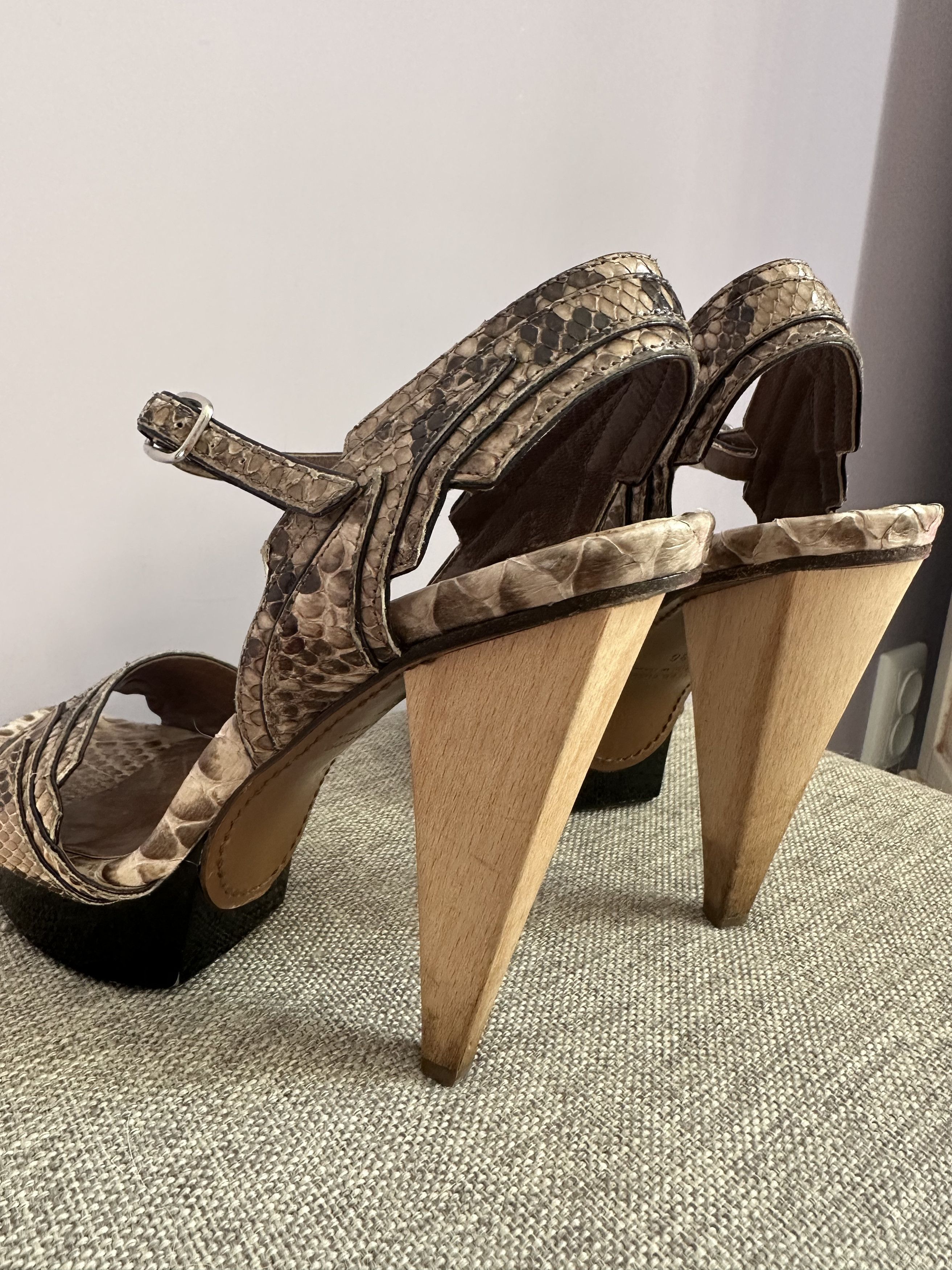 Marni Exotic pyton sandals Marni heels Size US 6 / IT 36 - 6 Thumbnail