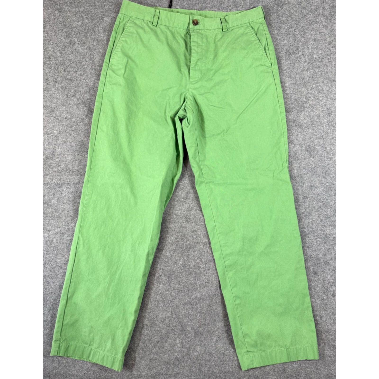 Brooks Brothers VINTAGE Brooks Brothers 346 Pants Mens 34x32 Green Cotton Flat Front Slash Pocket Chino Size US 34 / EU 50 - 2 Thumbnail