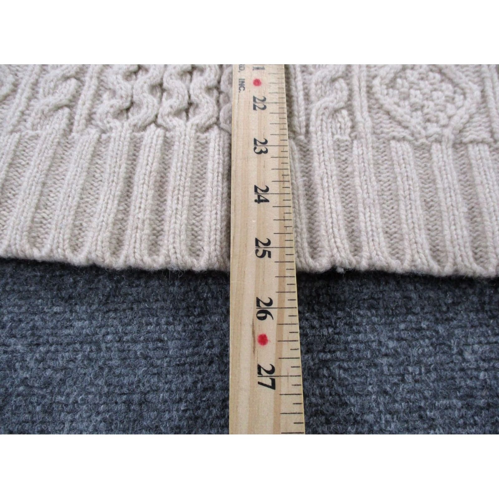 Todd Snyder Todd Snyder Sweater Mens M Beige Gray Lambs Wool Cable Knit Pullover Size US M / EU 48-50 / 2 - 4 Thumbnail