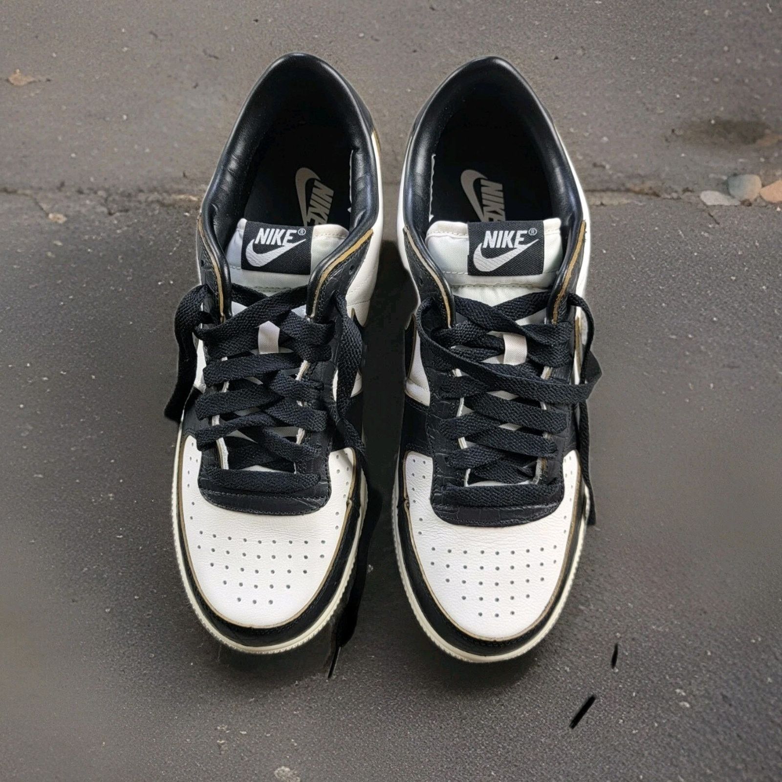Nike Terminator Low Leather Reptile Phantom Shoes in White, Men's (Size 10)