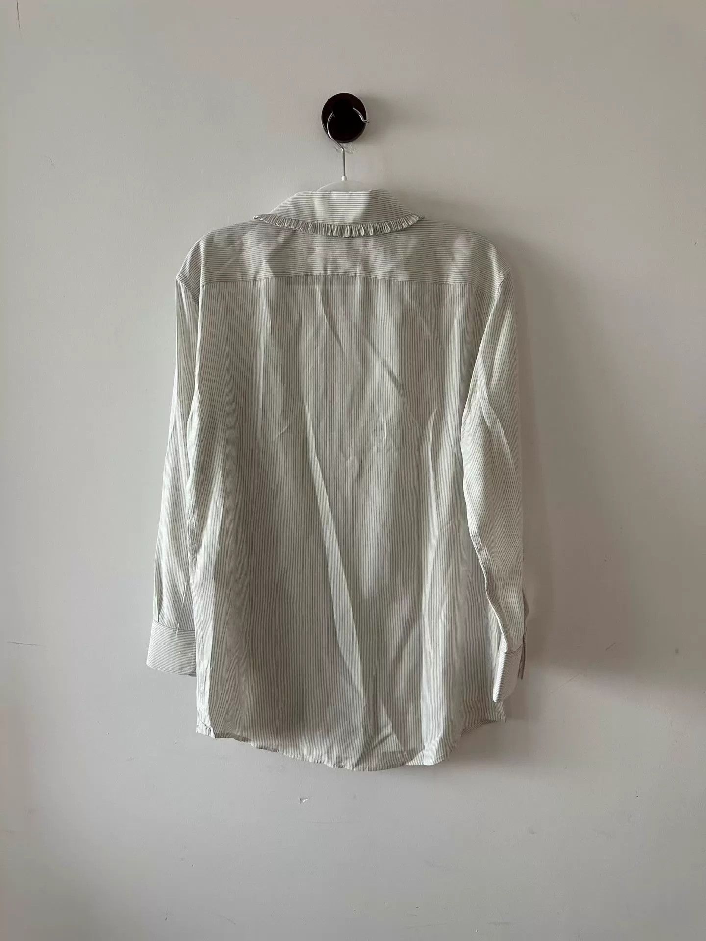 Celine Celine New Doll Collar Silk Striped Triomphe Shirt 34 Size XXS / US 00 / IT 34 - 2 Thumbnail