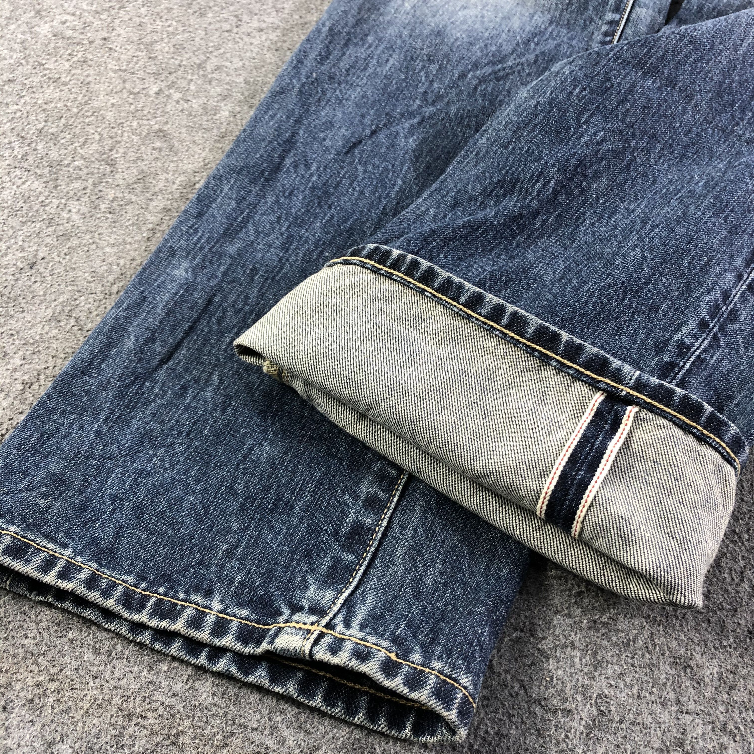 Japanese Brand Uniqlo Redline Jeans Faded Blue Denim -J2857 Size US 36 / EU 52 - 5 Thumbnail