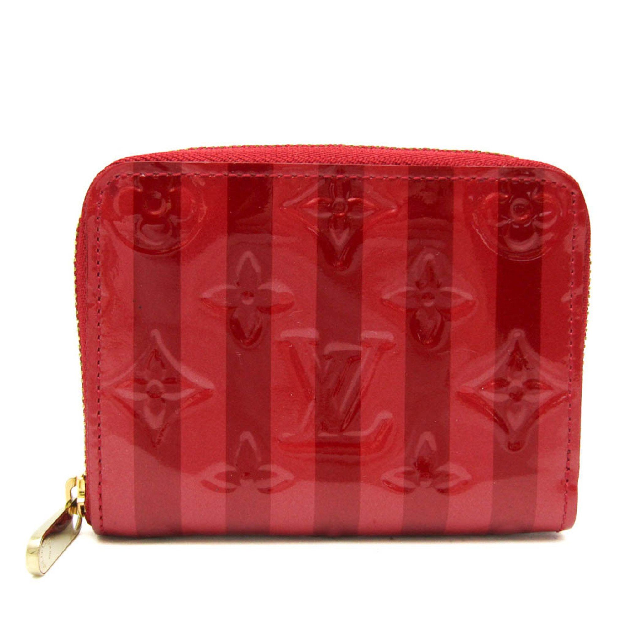 Louis Vuitton Louis Vuitton Monogram Vernis Zipper Coin Purse Rayure M91720 Women's Monogram Vernis Coin Purse/coin Case Pomme D'amour Size ONE SIZE - 1 Thumbnail