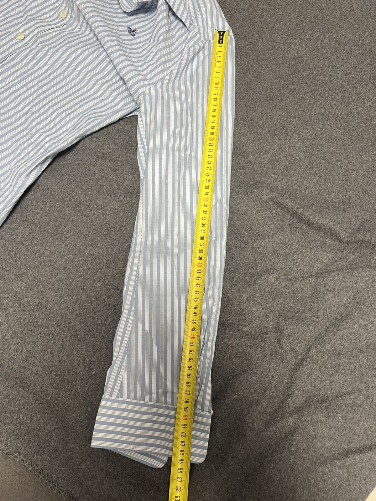 Vivienne Westwood Vivienne Westwood Man London Men's Blue Stripe Shirt Size 50 Size US M / EU 48-50 / 2 - 11 Thumbnail