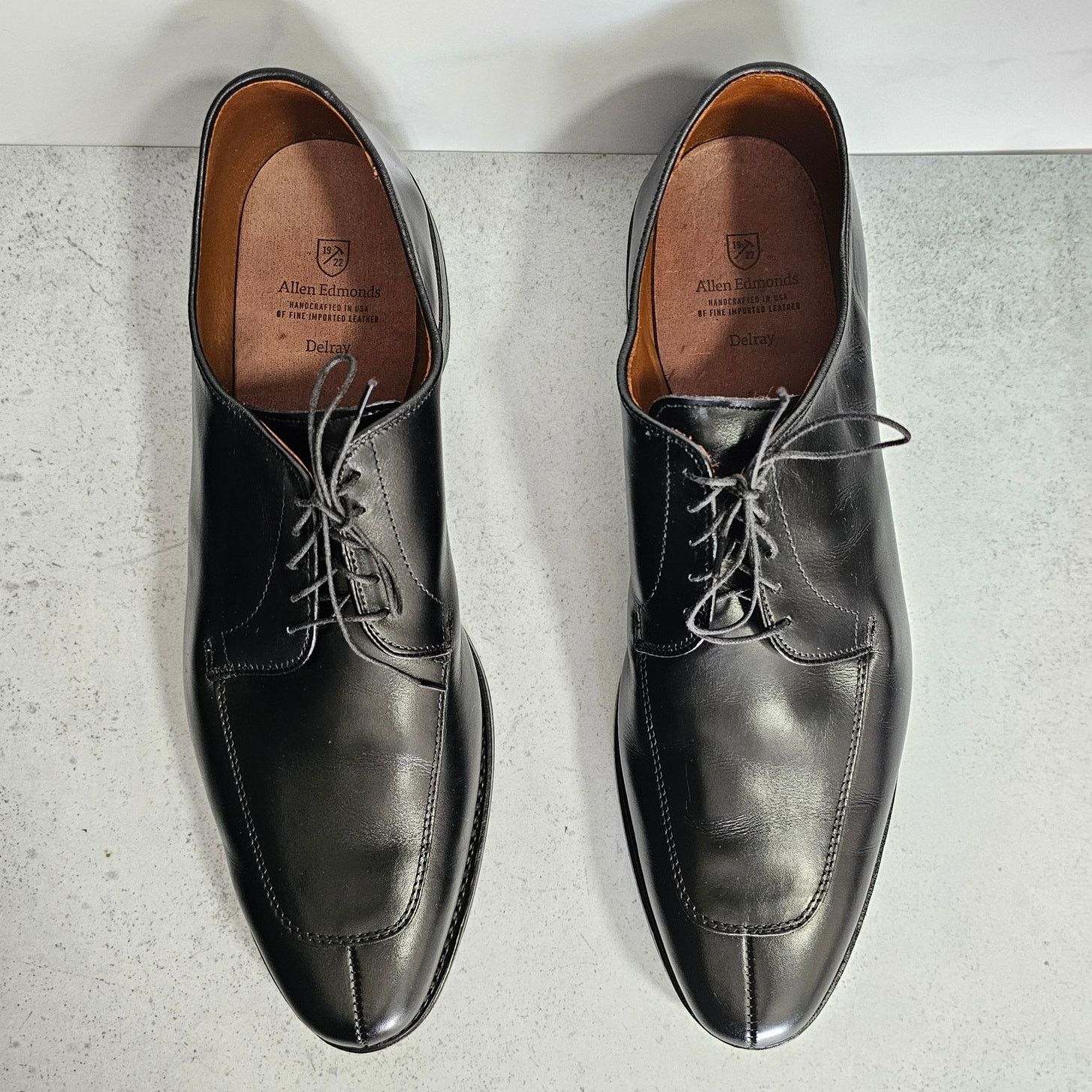 Allen Edmonds EUC Allen Edmonds Resoled Split Toe Delray Dress Shoes 15 B Size US 15 / EU 48 - 3 Thumbnail