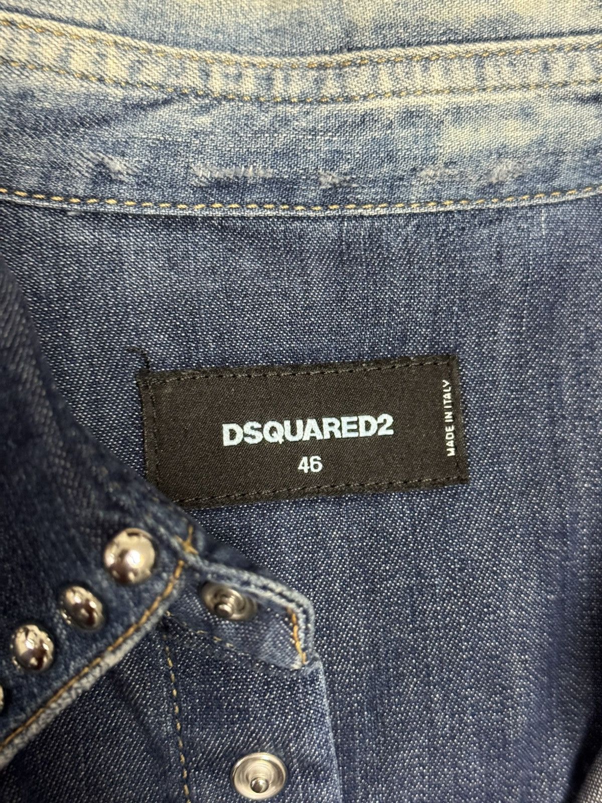 Dsquared2 SS/17 Dsquared2 Denim Jacket Studs Paint Splatter Western Size US S / EU 44-46 / 1 - 4 Thumbnail