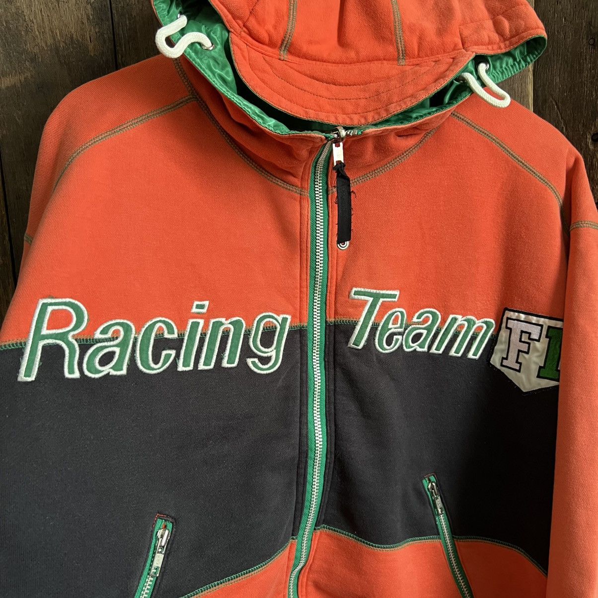 Vintage Vintage Benetton F1 Racing Team Reversible Hoodie Size US L / EU 52-54 / 3 - 2 Thumbnail