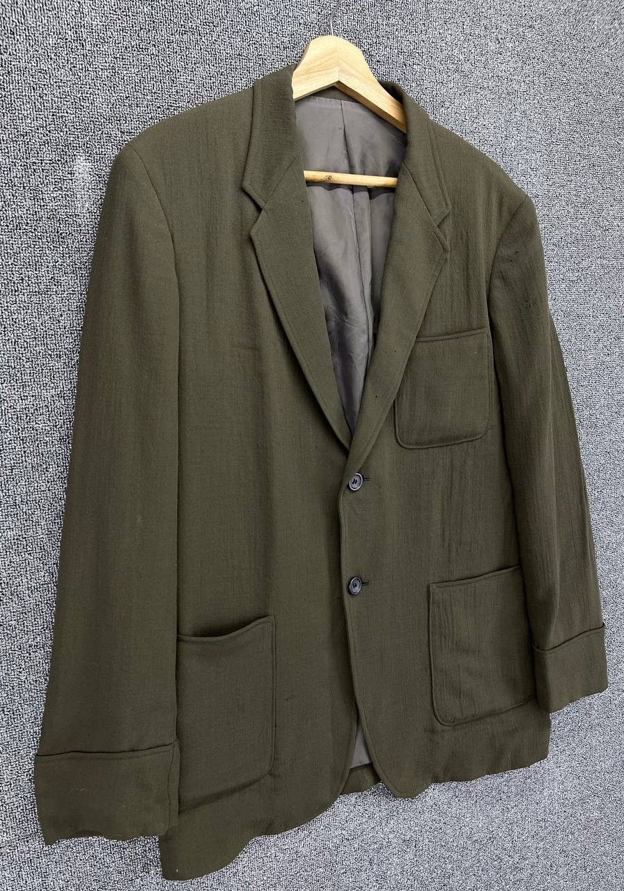 Yohji Yamamoto Vintage Yohji Yamamoto Trashed Wool Blazer Coats Jacket Size US M / EU 48-50 / 2 - 2 Thumbnail