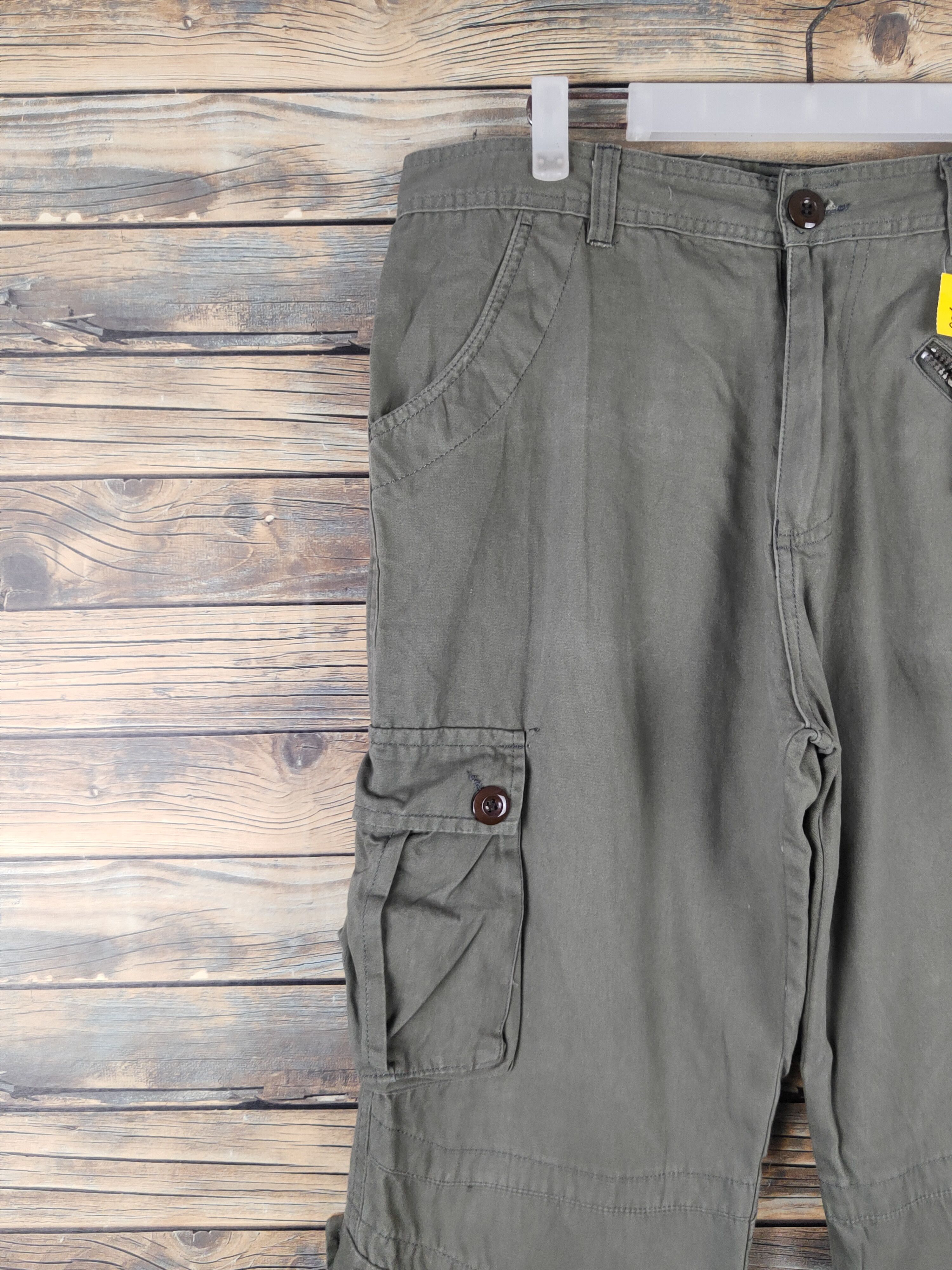 Other DL Japanese Brand Army Green Multipocket Cargo Pants #2435 Size US 34 / EU 50 - 3 Thumbnail