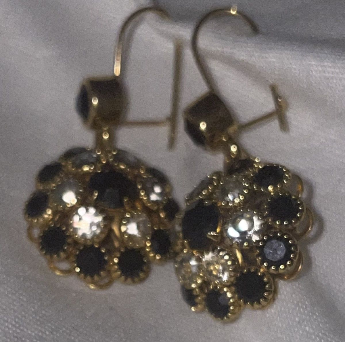 Vintage Estate “Sorrelli” Black Onyx Dome Vintage Earrings Size ONE SIZE - 5 Thumbnail