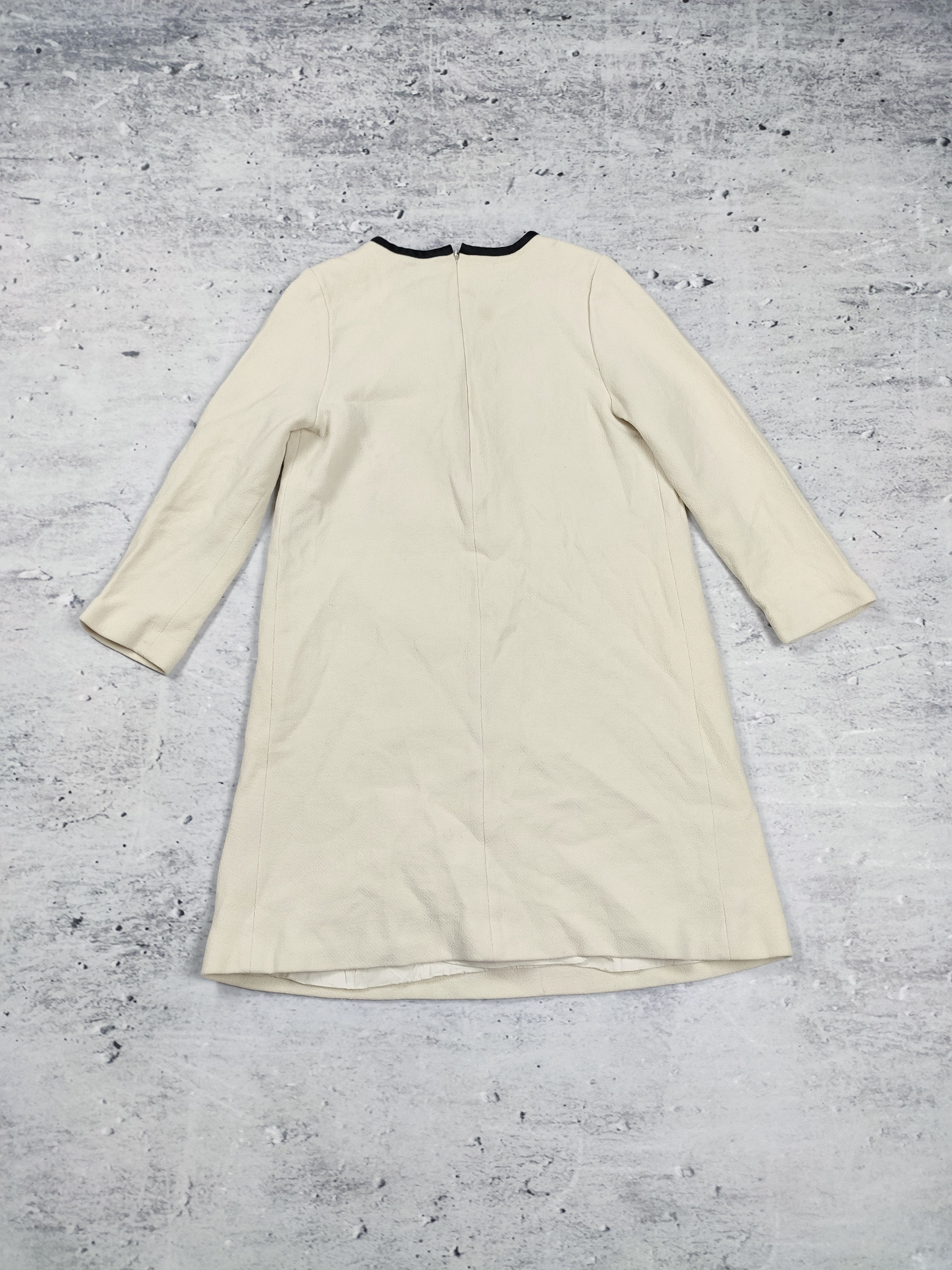 Designer Bouchra Jarrar women virgin wool dress AW2007 creamy Size S / US 4 / IT 40 - 10 Thumbnail