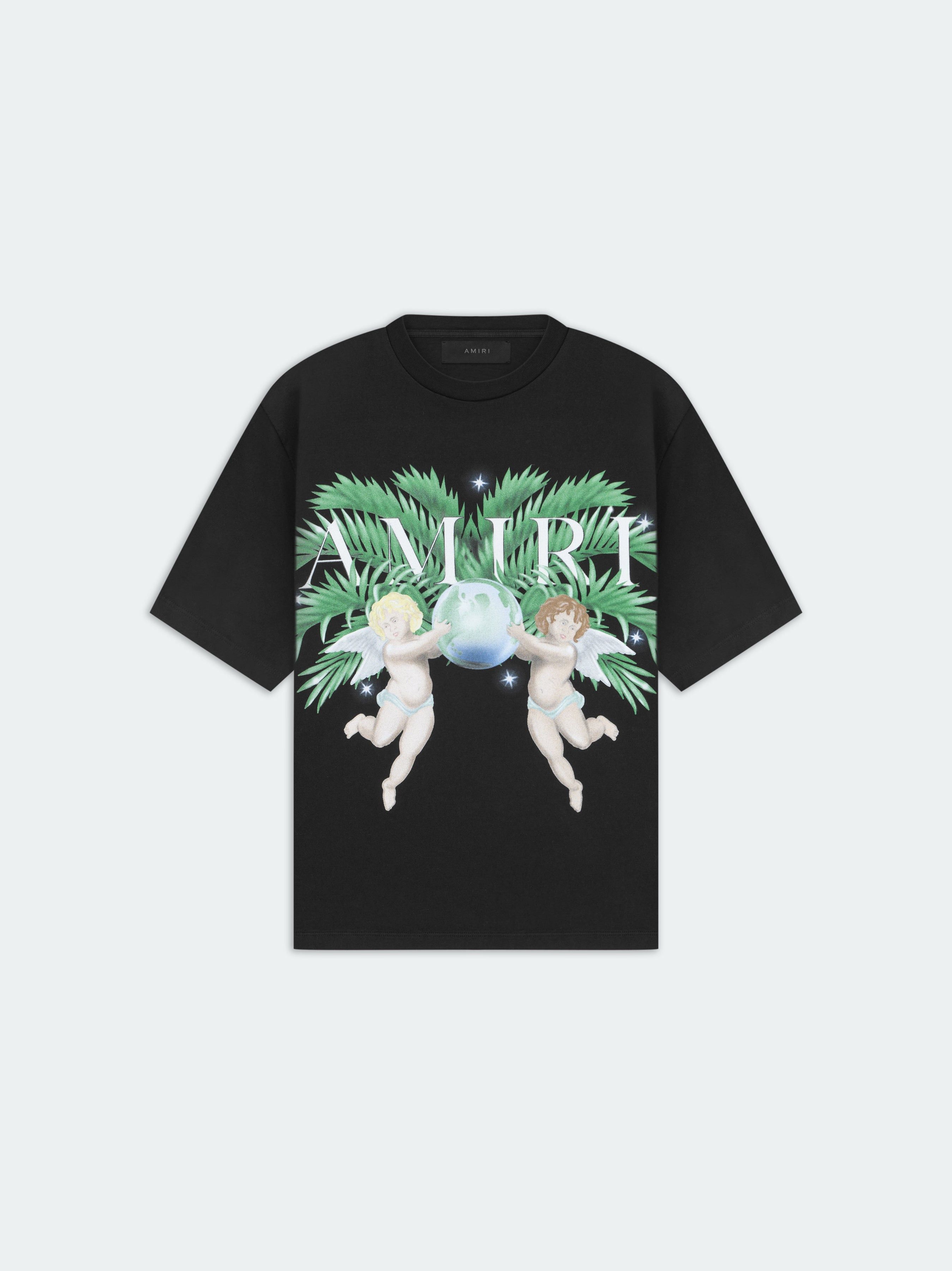 Amiri o1orln1025 Airbrush Cherub T-Shirt in Black Size US XL / EU 56 / 4 - 1 Thumbnail