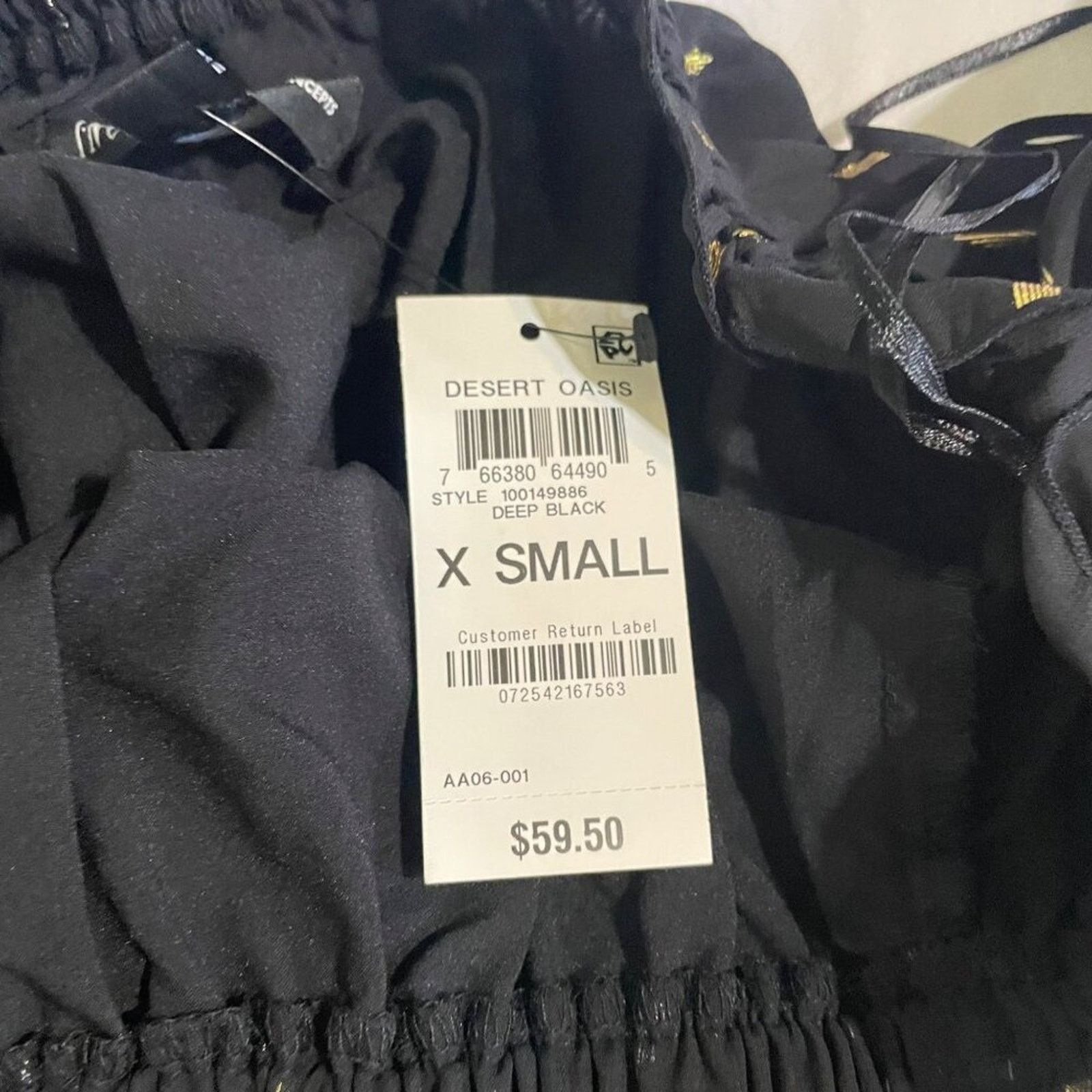 Other INC XS NWT Black Foil-Print Tiered Top | Off-Shoulder Chic Size XS / US 0-2 / IT 36-38 - 10 Thumbnail