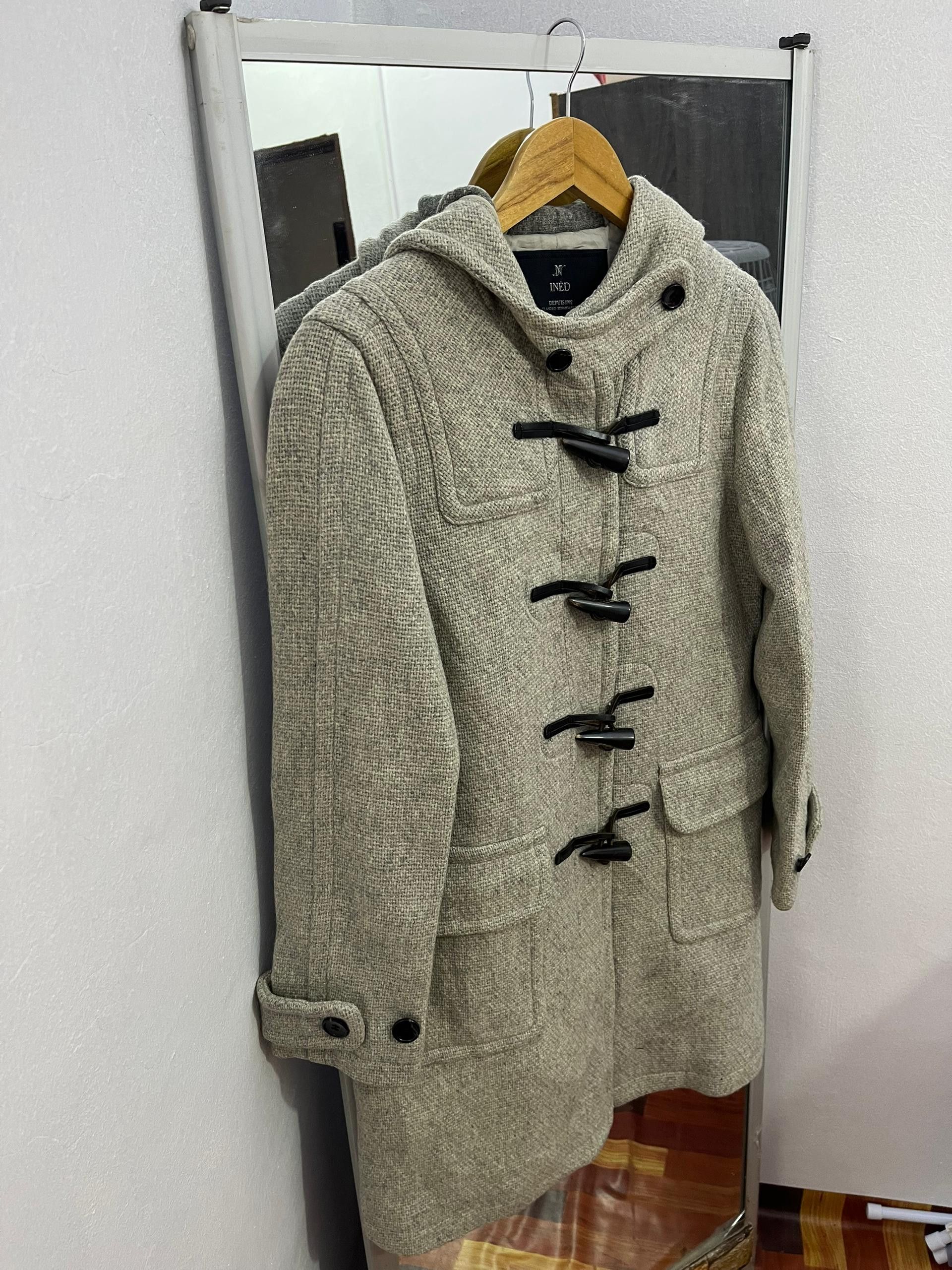 Yohji Yamamoto INED Yohji Yamamoto Japan Wool Hooded Duffle Coat Size S / US 4 / IT 40 - 2 Thumbnail