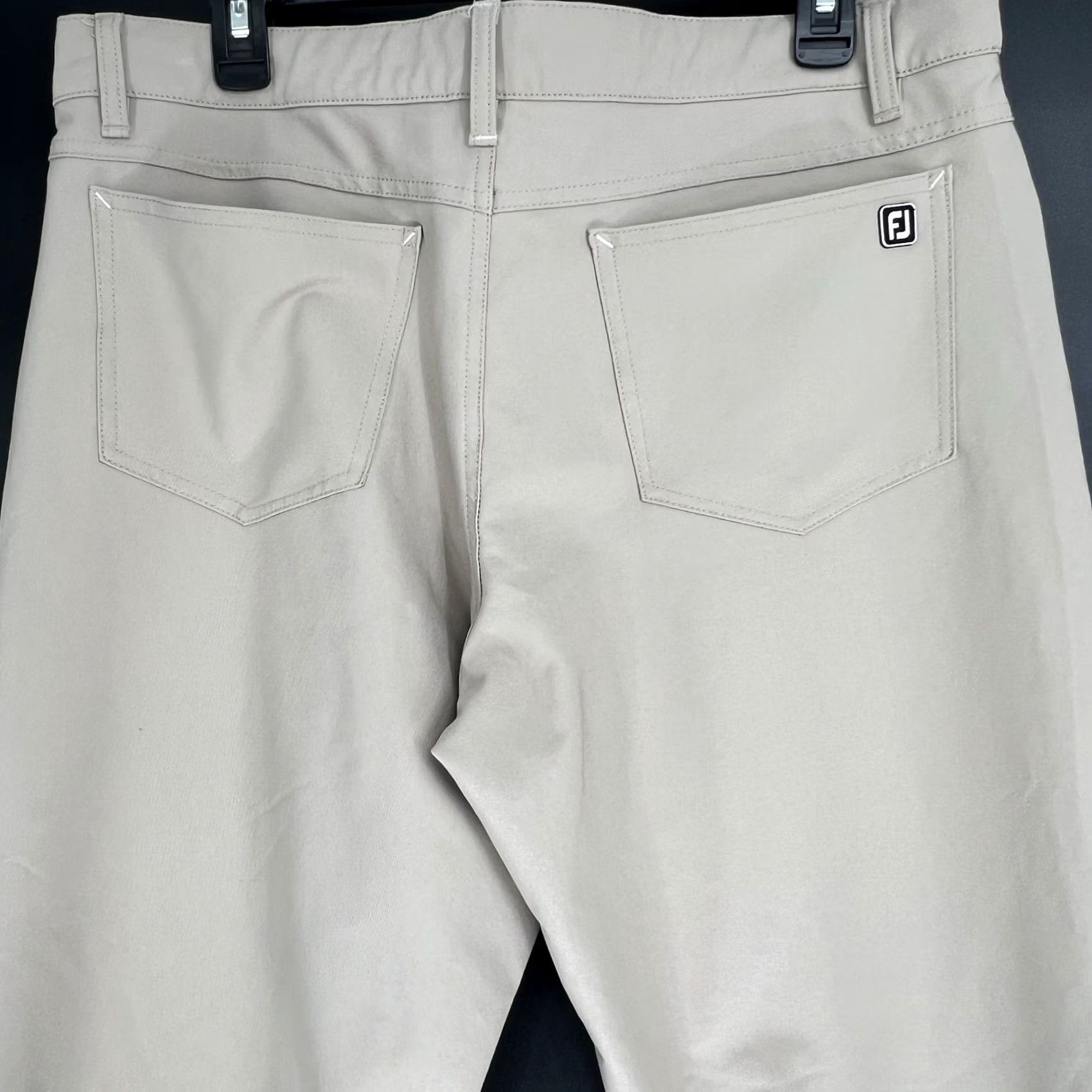 Footjoy FootJoy Men's 5-Pocket Golf Pants Beige 36x31 Athletic Fit Stretch Modern Chino Mens Straight Leg 31 Inseam Regular Rise Mid-30s XS? Size US 36 / EU 52 - 6 Thumbnail