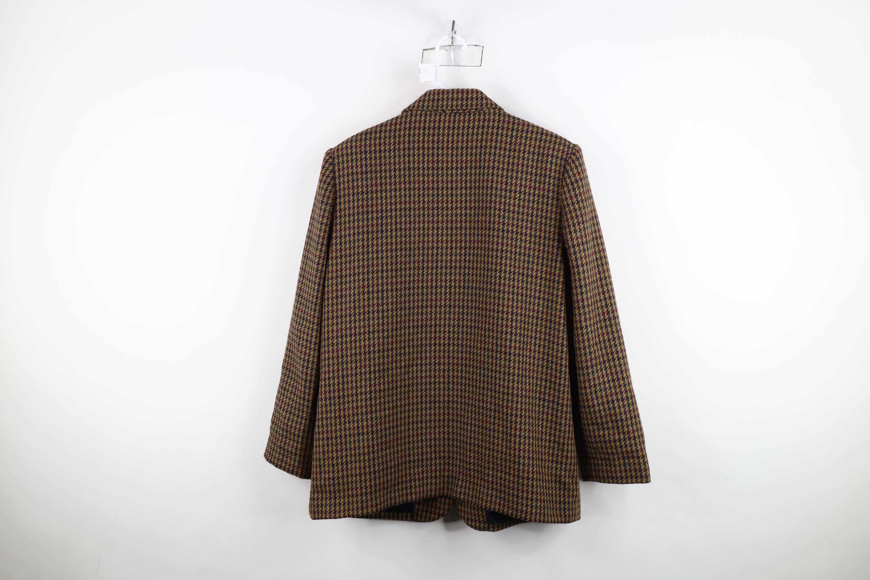 Vintage Vintage 90s Streetwear Houndstooth Wool Suit Blazer Jacket Size XL / US 12-14 / IT 48-50 - 9 Thumbnail