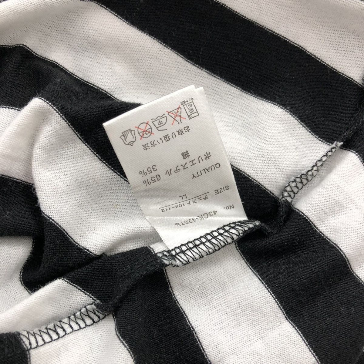 If Six Was Nine × Japanese Brand × Le Grande Bleu (L.G.B.) 2000s Durante London Punk Gothic Goa Striped Long Sleeve Size US L / EU 52-54 / 3 - 12 Thumbnail