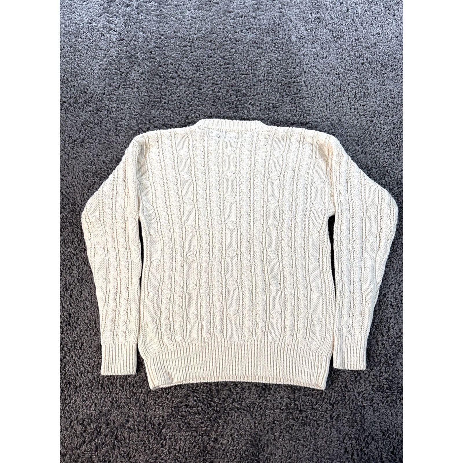 Gap VINTAGE Gap Sweater Womens Medium Cable-Knit Ivory Oversized 90s Pullover Mens? Womens Size M / US 6-8 / IT 42-44 - 5 Thumbnail