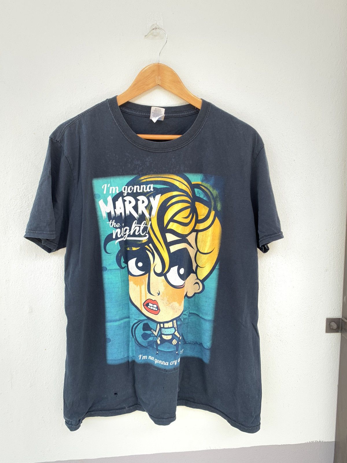 Vintage Y2K Thrashed Distressed Lady Gaga Tshirt Size US L / EU 52-54 / 3 - 1 Thumbnail