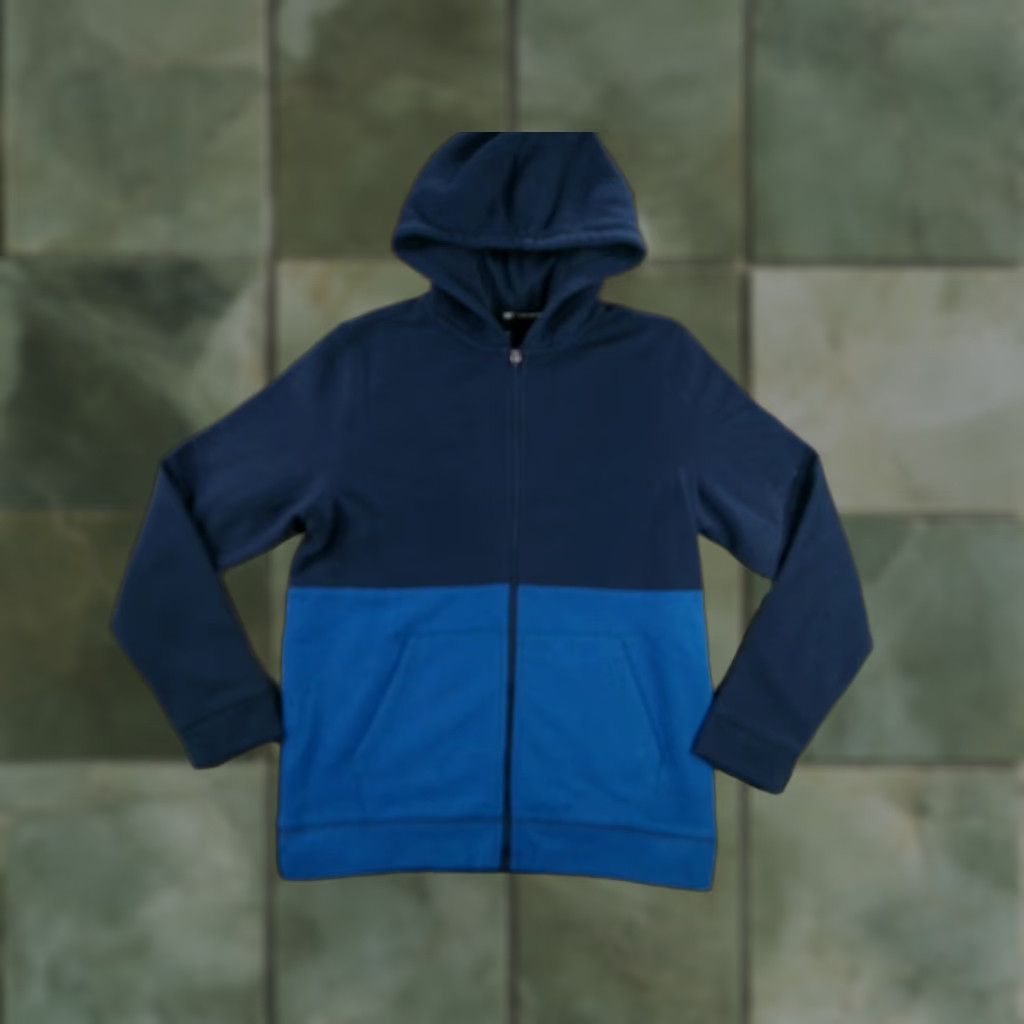 Tek Gear Tek Gear Hoodie Men Large Blue Full Zip Colorblock Sweatshirt Casual Everyday Size US L / EU 52-54 / 3 - 1 Thumbnail