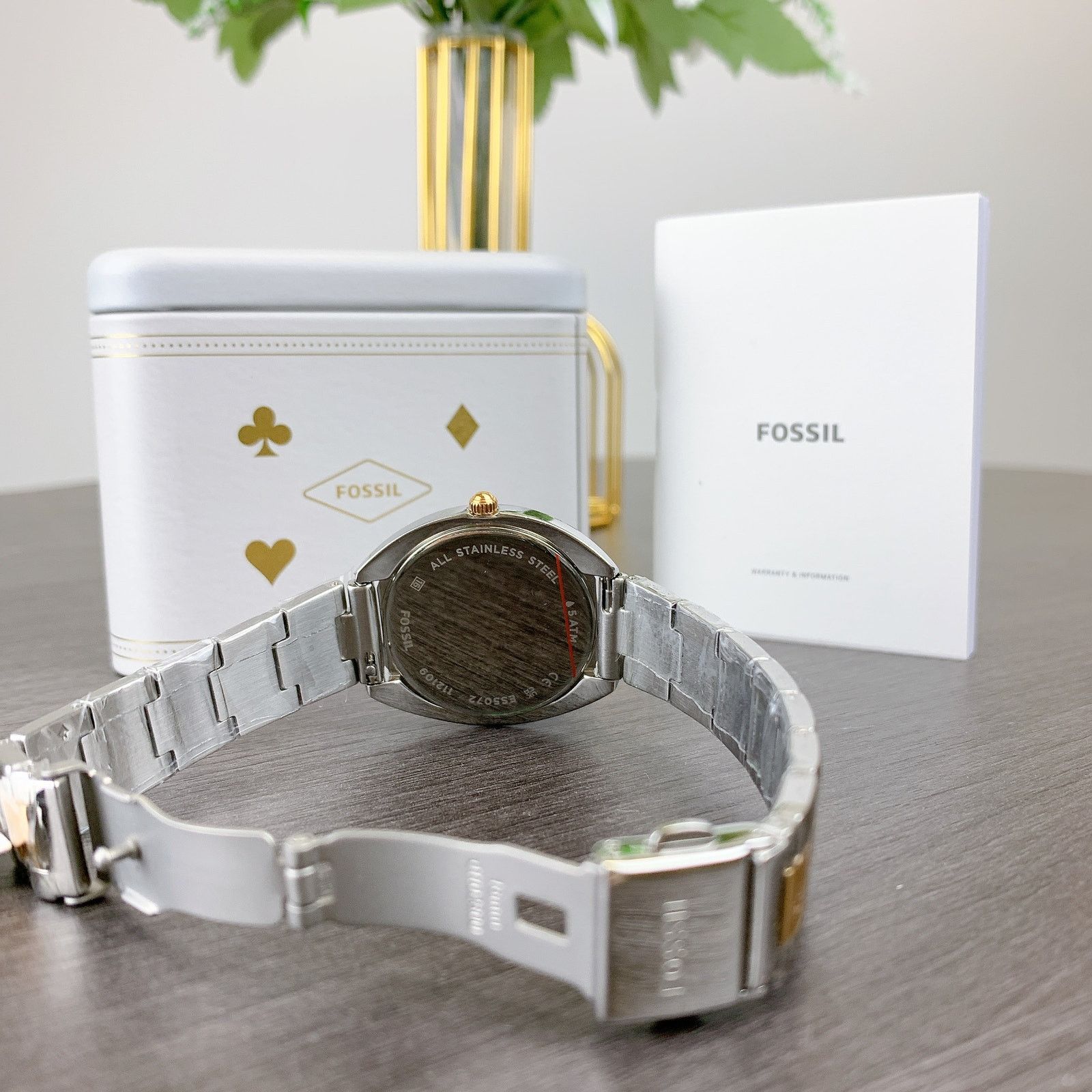 Fossil Fossil ES5072 Gabby Quartz Crystal White Dial Ladies Watch Size ONE SIZE - 3 Thumbnail