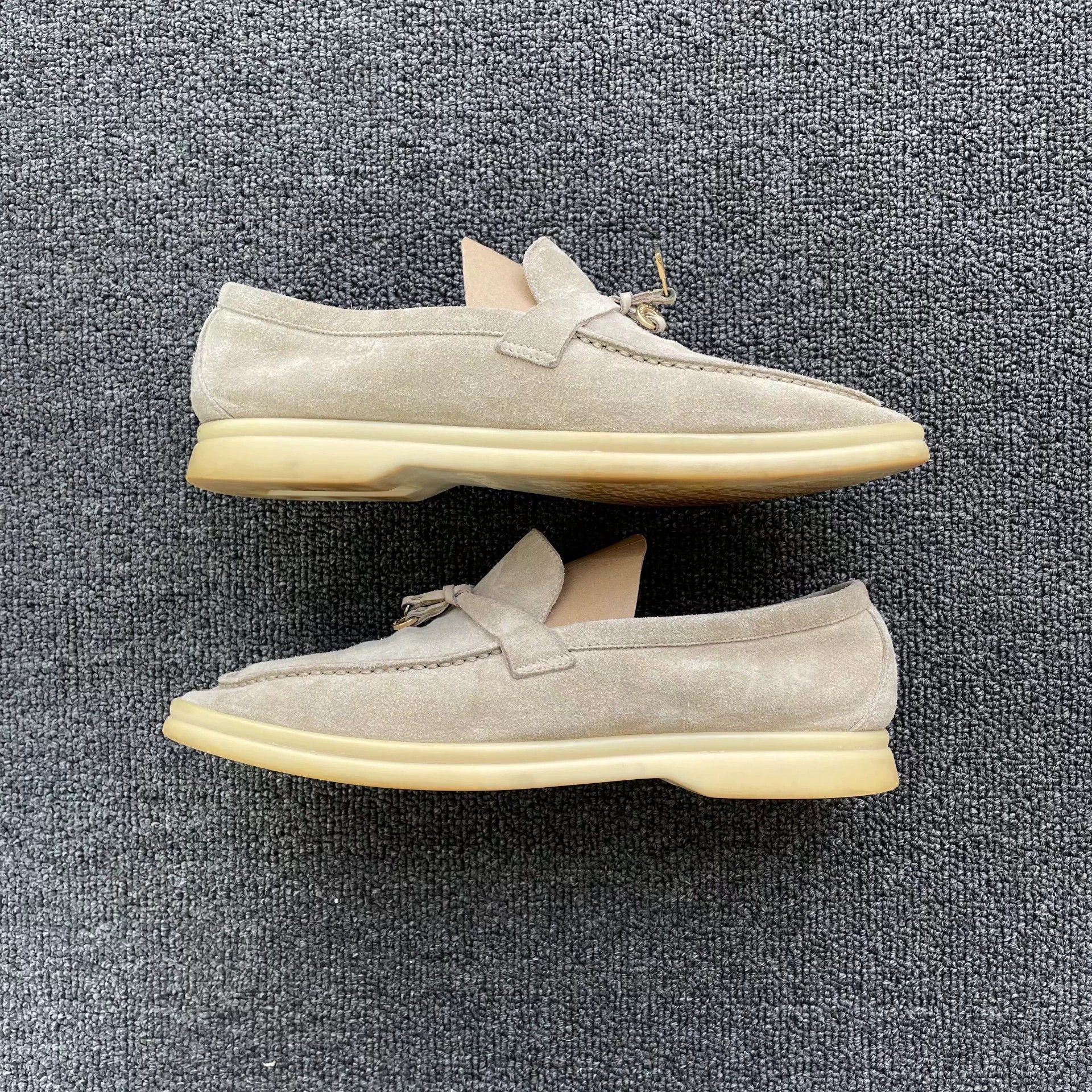 Loro Piana Loro Piana Suede Loafers Women's Sand 38 95 New Size US 7.5 / IT 37.5 - 6 Thumbnail