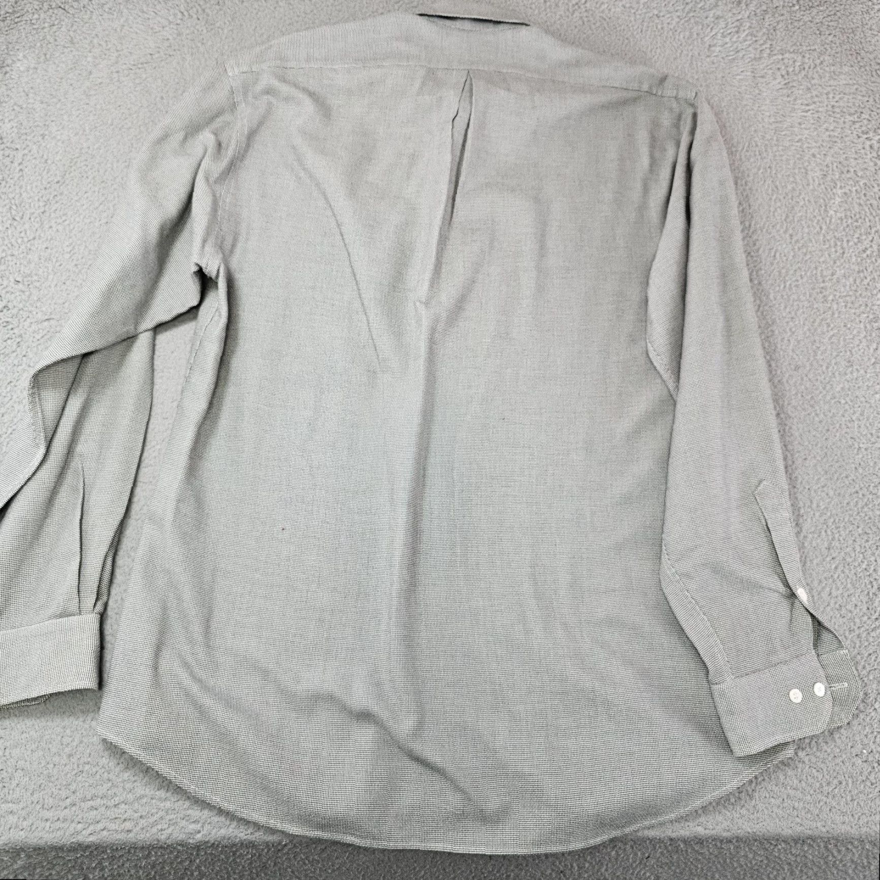 Vintage Stenströms Shirt Mens 39 Gray Micro Check Long Sleeve Button Front Cotton Dress Shirt XL Gray Check Mens 39 100% Cotton Shirts Mens XL Gray Check Size US XL / EU 56 / 4 - 7 Thumbnail