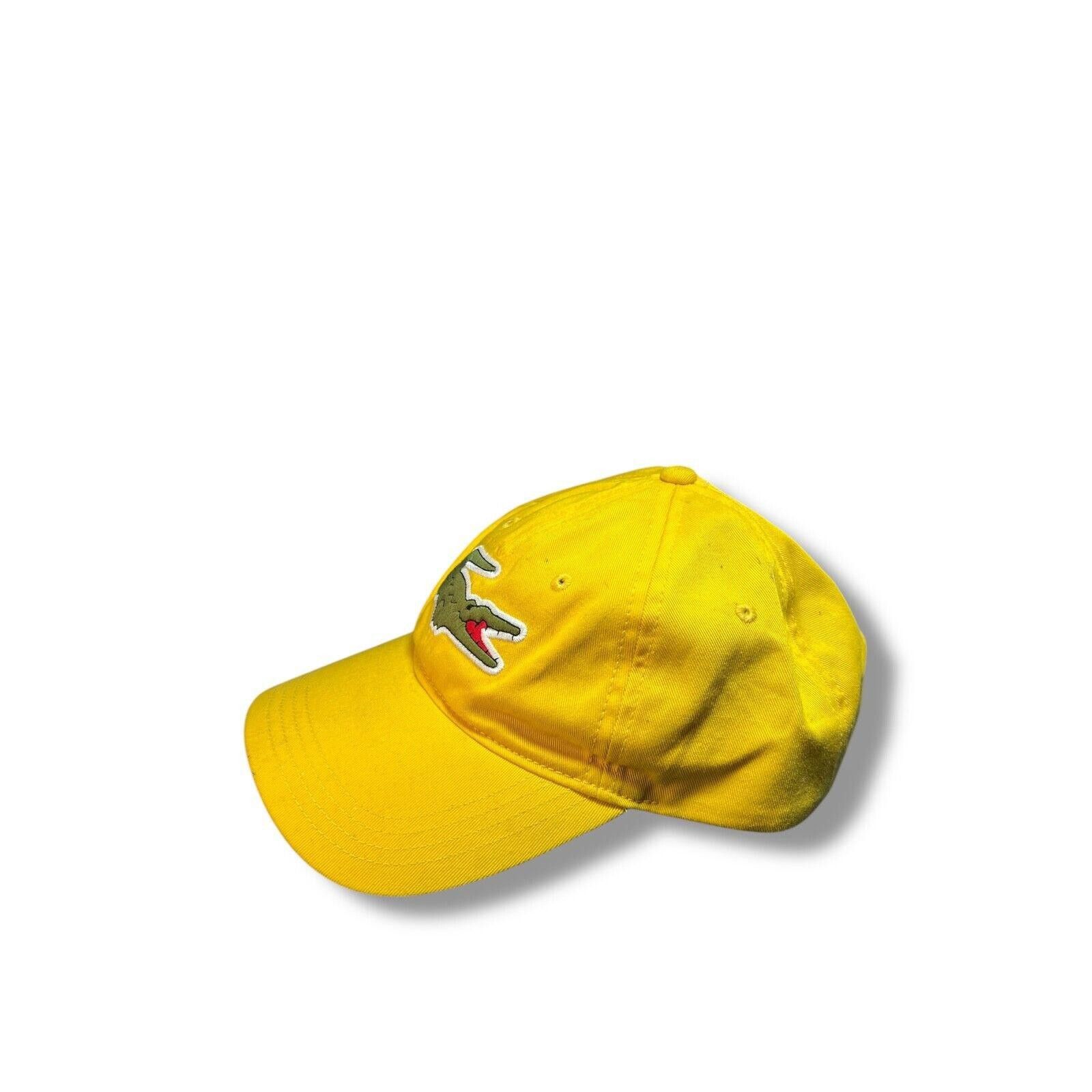 Lacoste Lacoste Yellow Cotton Cap Hat Adjustable Strapback Crocodile Size ONE SIZE - 3 Thumbnail
