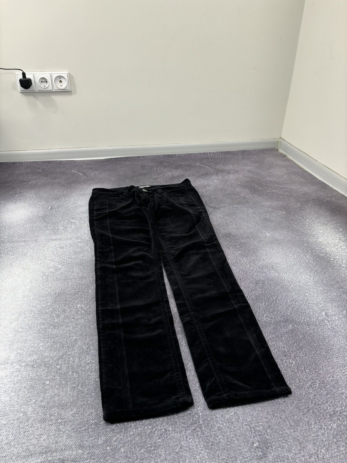 Jean Paul Gaultier Vintage Jean Paul Gaultier Women’s Velvet Rare Black Pants Size 30" / US 8 / IT 44 - 3 Thumbnail