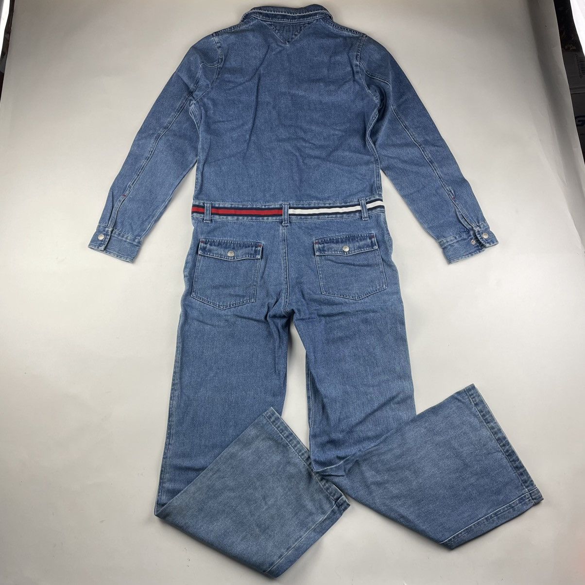 Tommy Hilfiger × Tommy Jeans × Vintage VTG Y2K TOMMY JEANS Hilfiger M Denim Jumpsuit Coverall slim Size M / US 6-8 / IT 42-44 - 21 Thumbnail