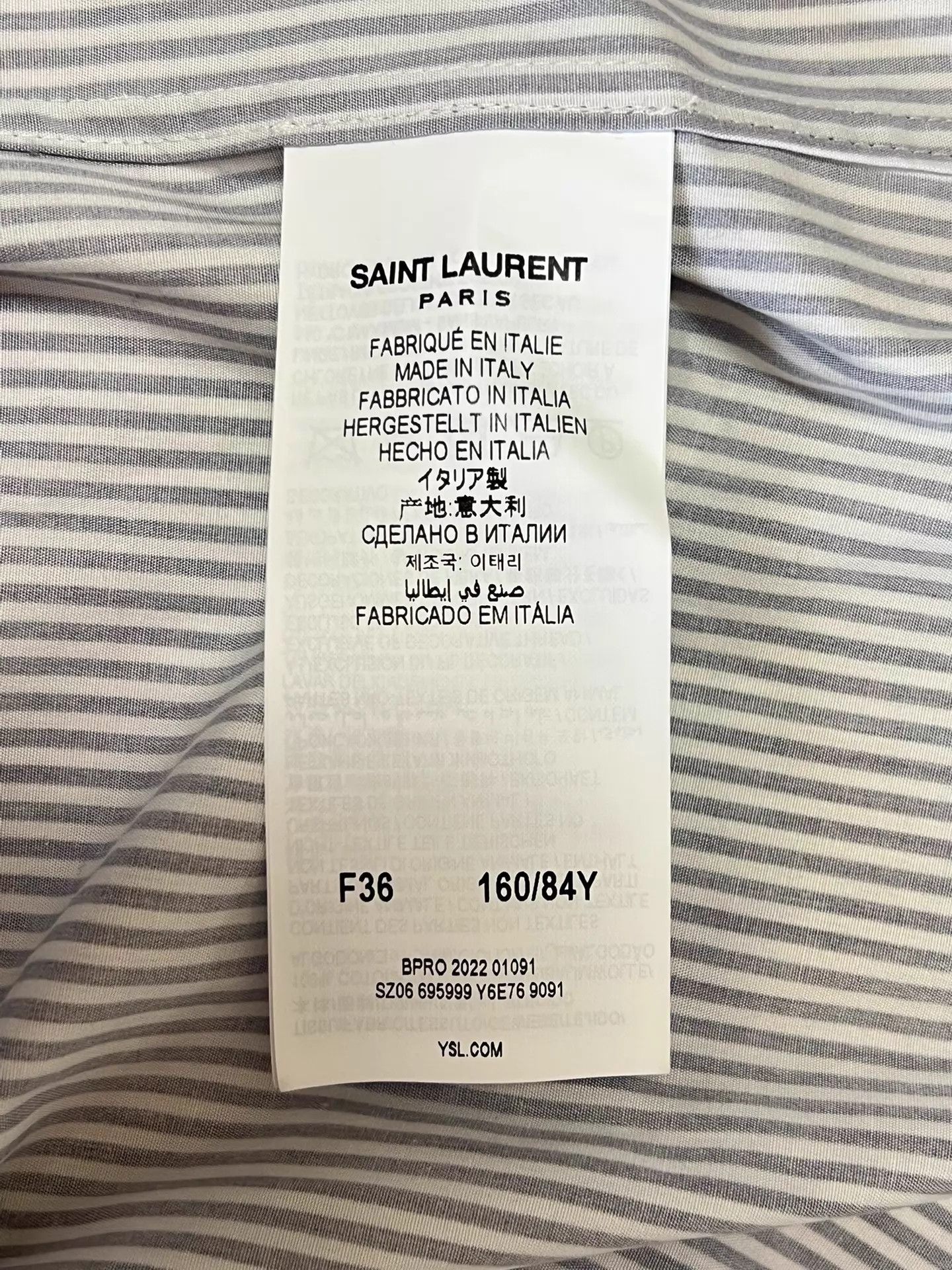 Yves Saint Laurent YSL color blocked logo short jacket women's black Size XS / US 0-2 / IT 36-38 - 7 Thumbnail