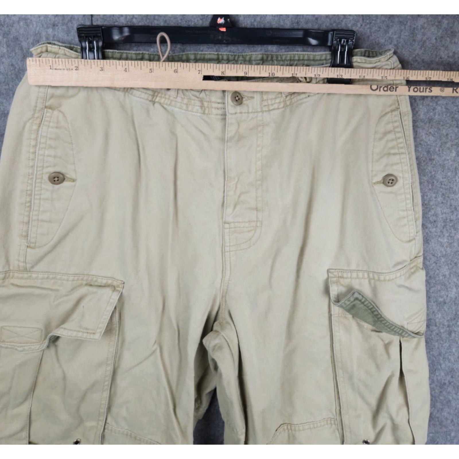 Gap VINTAGE GAP Parachute Pants Mens Small Beige Cargo Ankle Tie Rave Y2K Cotton Size US 29 - 5 Thumbnail