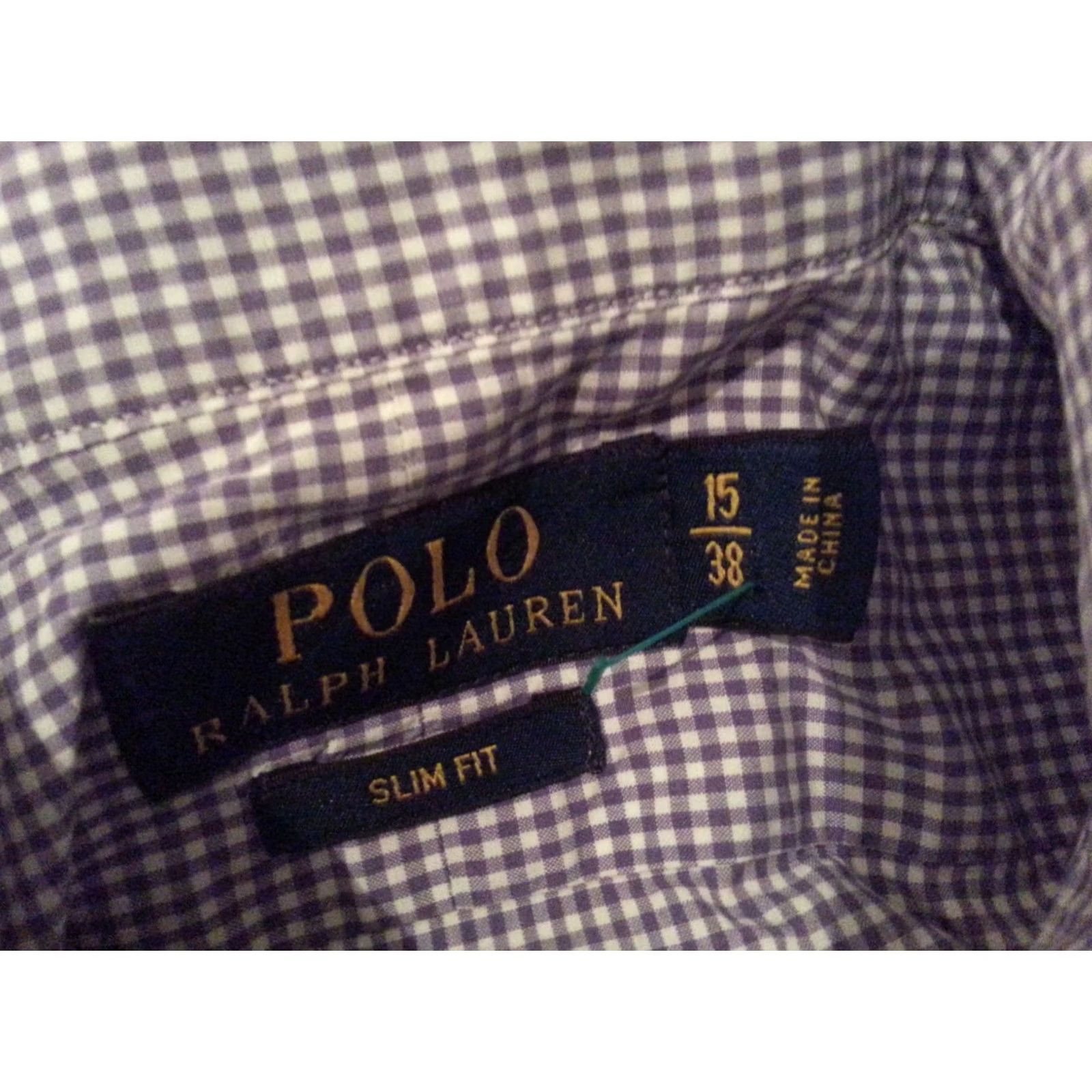 Polo Ralph Lauren Polo Ralph Lauren Dress Shirt Slim Purple Long Sleeve 15 38 Mens Shirt Size 40R - 5 Thumbnail