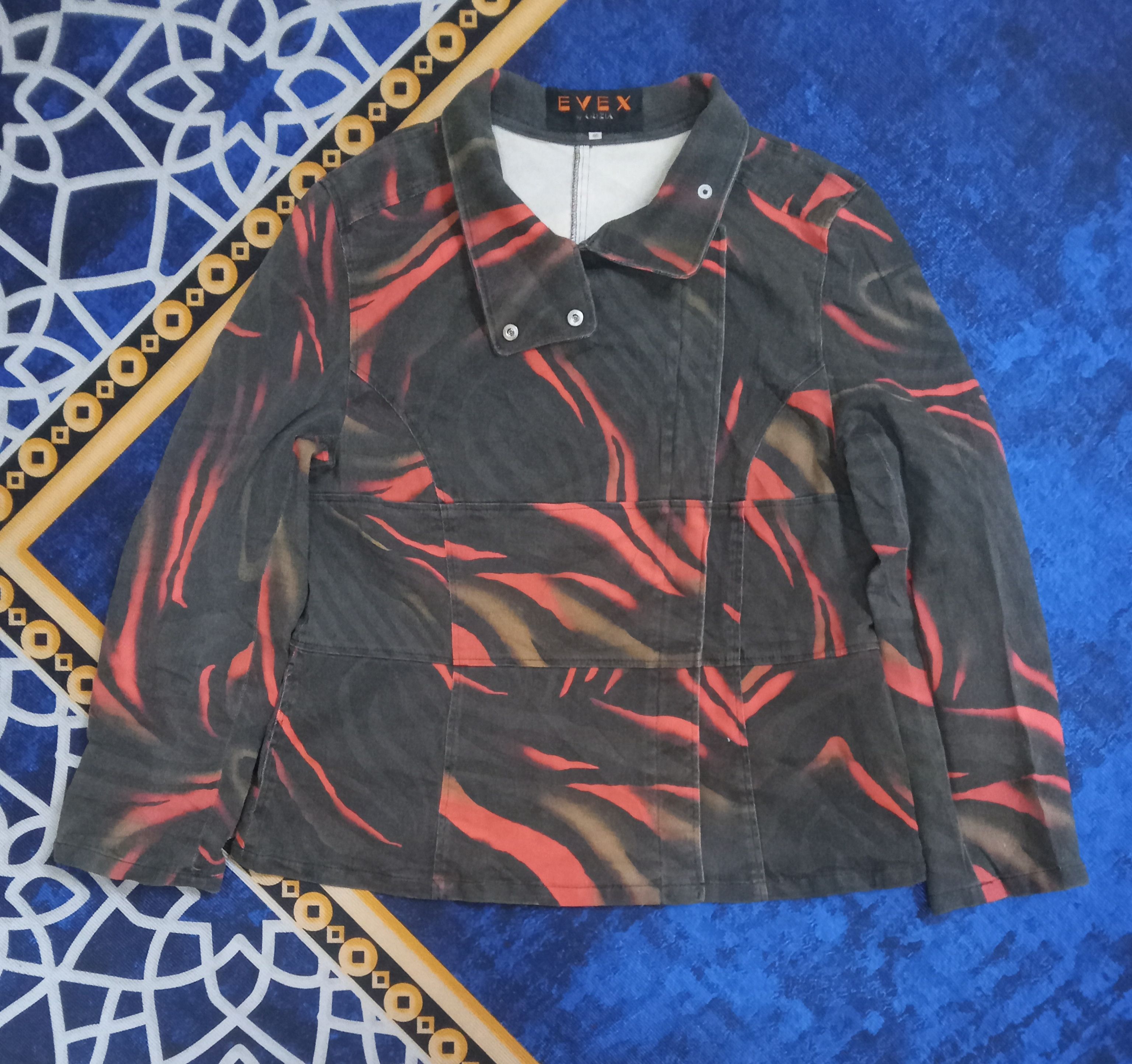 Krizia Evex by Krizia Flame Camo Design Jacket Size L / US 10 / IT 46 - 1 Thumbnail