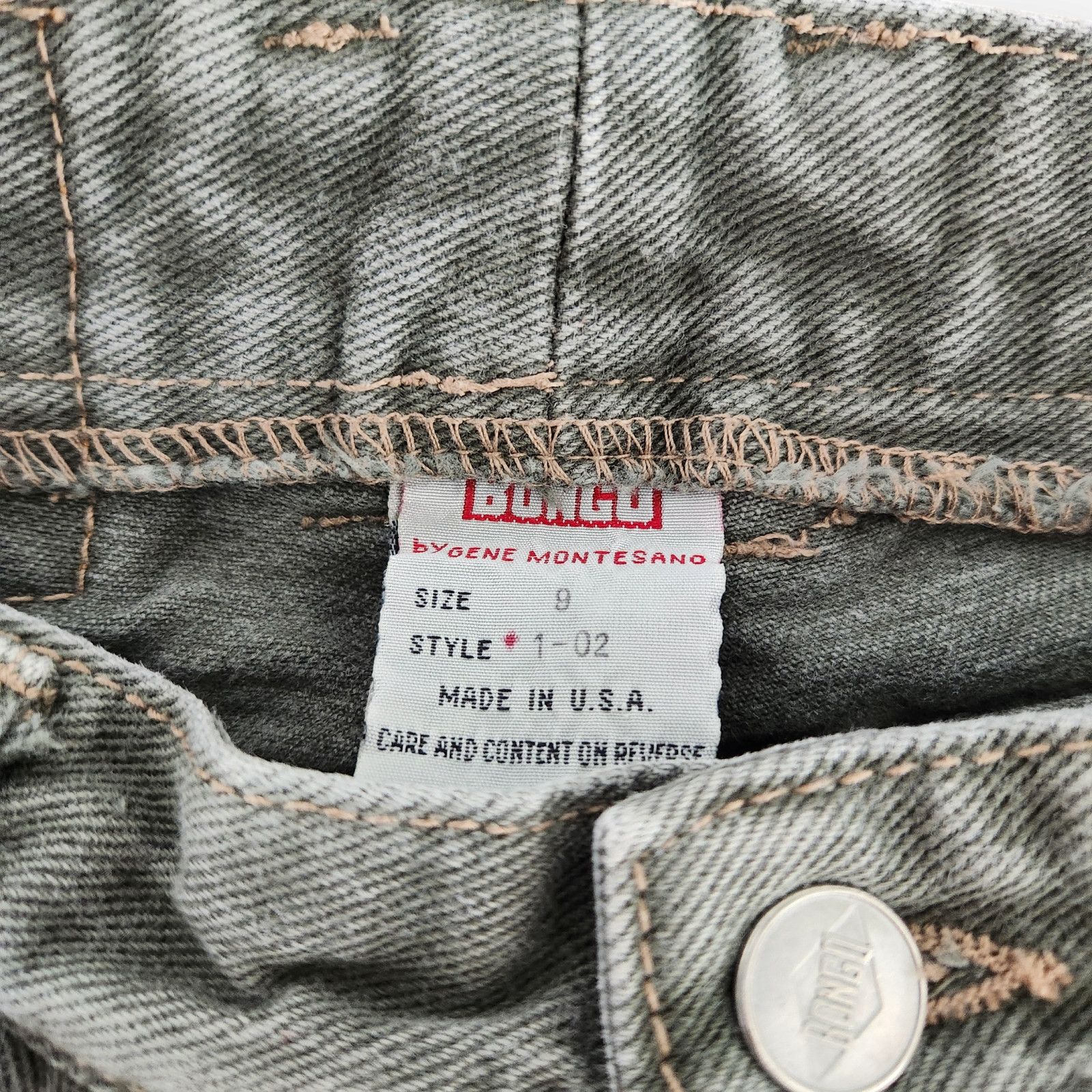 Vintage Vintage 80s Bongo High Waisted Army Green Taper Leg Jeans 27 Size 26" / US 2 / IT 38 - 6 Thumbnail