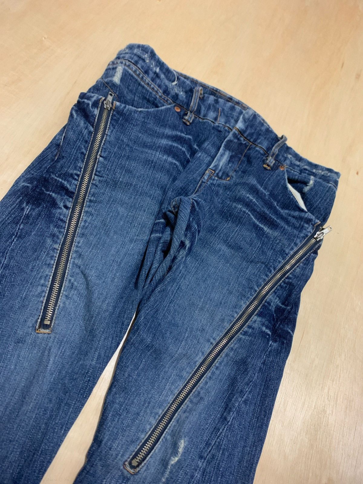 Hysteric Glamour Y2k Olive des Olive Multi Zipper Jeans Size US 32 / EU 48 - 3 Thumbnail
