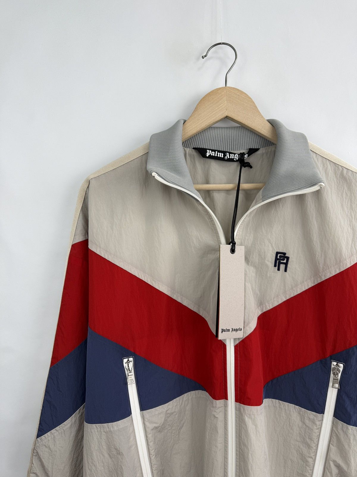 Palm Angels 🇺🇸❗️NEW Palm Angels V Colorblock Windbreaker Jacket Y2K Size US XL / EU 56 / 4 - 5 Thumbnail