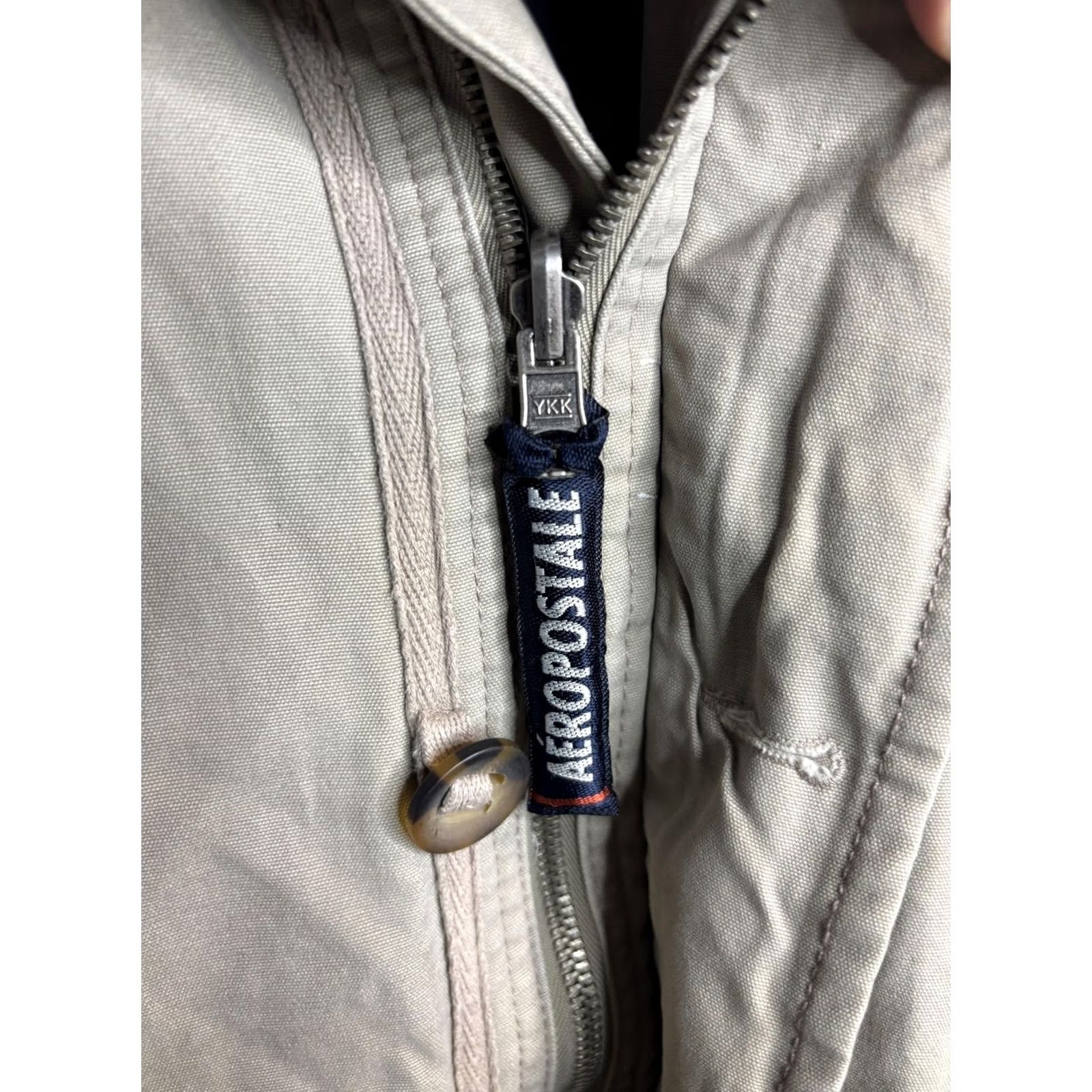 Aeropostale VINTAGE Aeropostale Jacket Mens XL Beige Canvas Military Field Hong Kong 90s Size US XL / EU 56 / 4 - 5 Thumbnail