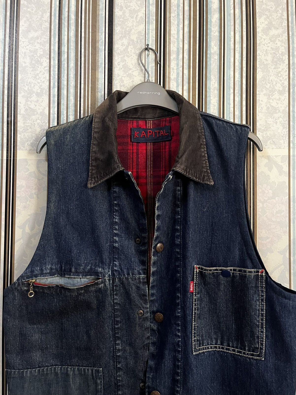 Kapital 1990s kapital patchworking craftmanship denim-tartan #H4 Size US L / EU 52-54 / 3 - 4 Thumbnail
