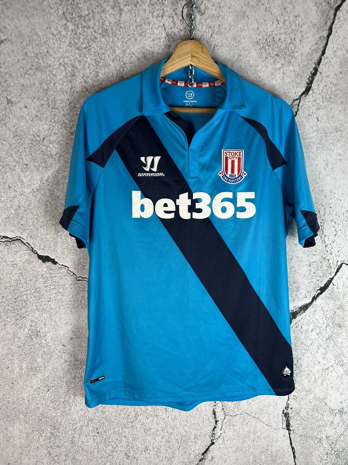 Warrior 2014 2015 | STOKE CITY | AWAY SOCCER JERSEY WARRIOR ENGLAND Size US M / EU 48-50 / 2 - 1 Thumbnail